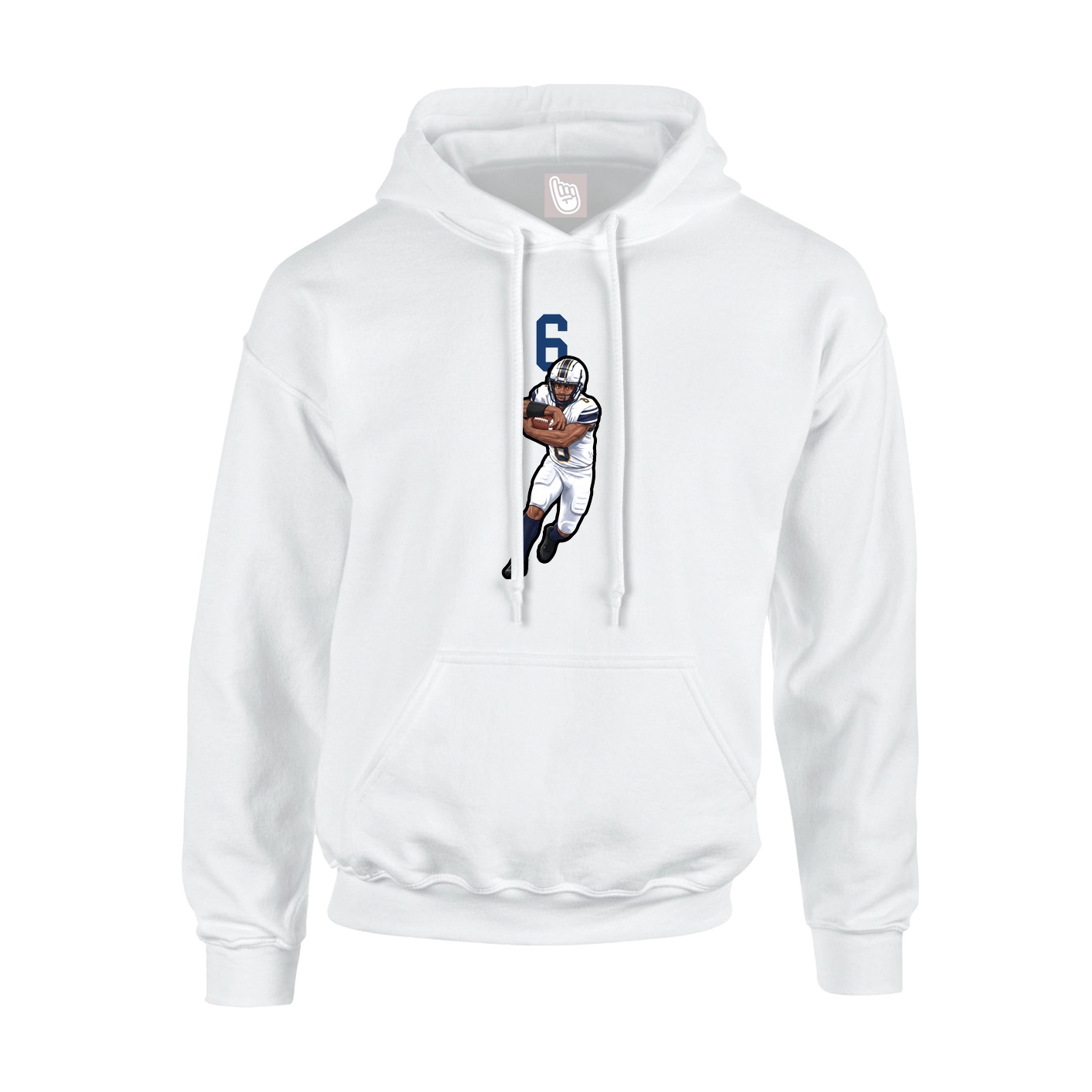 Hoodie — Number Top in White