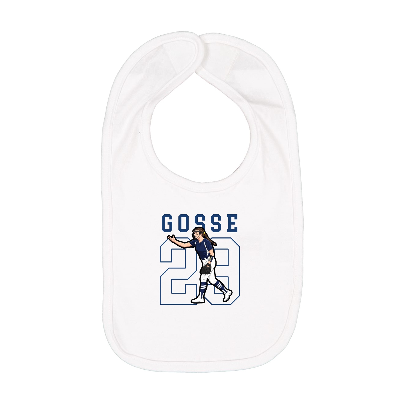 Infant Bib — Shirsey in White