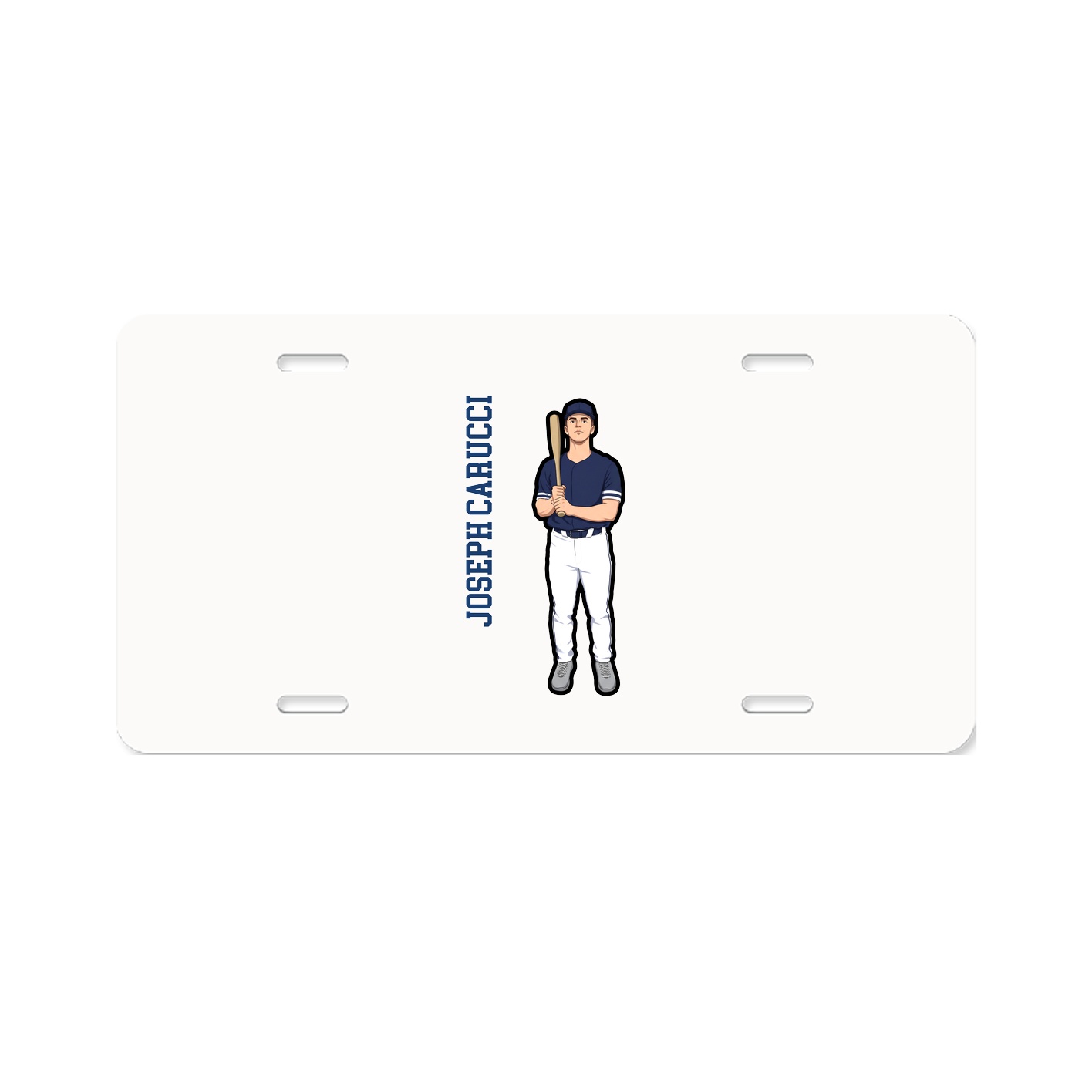 License Plate — Name Vertical in Classic