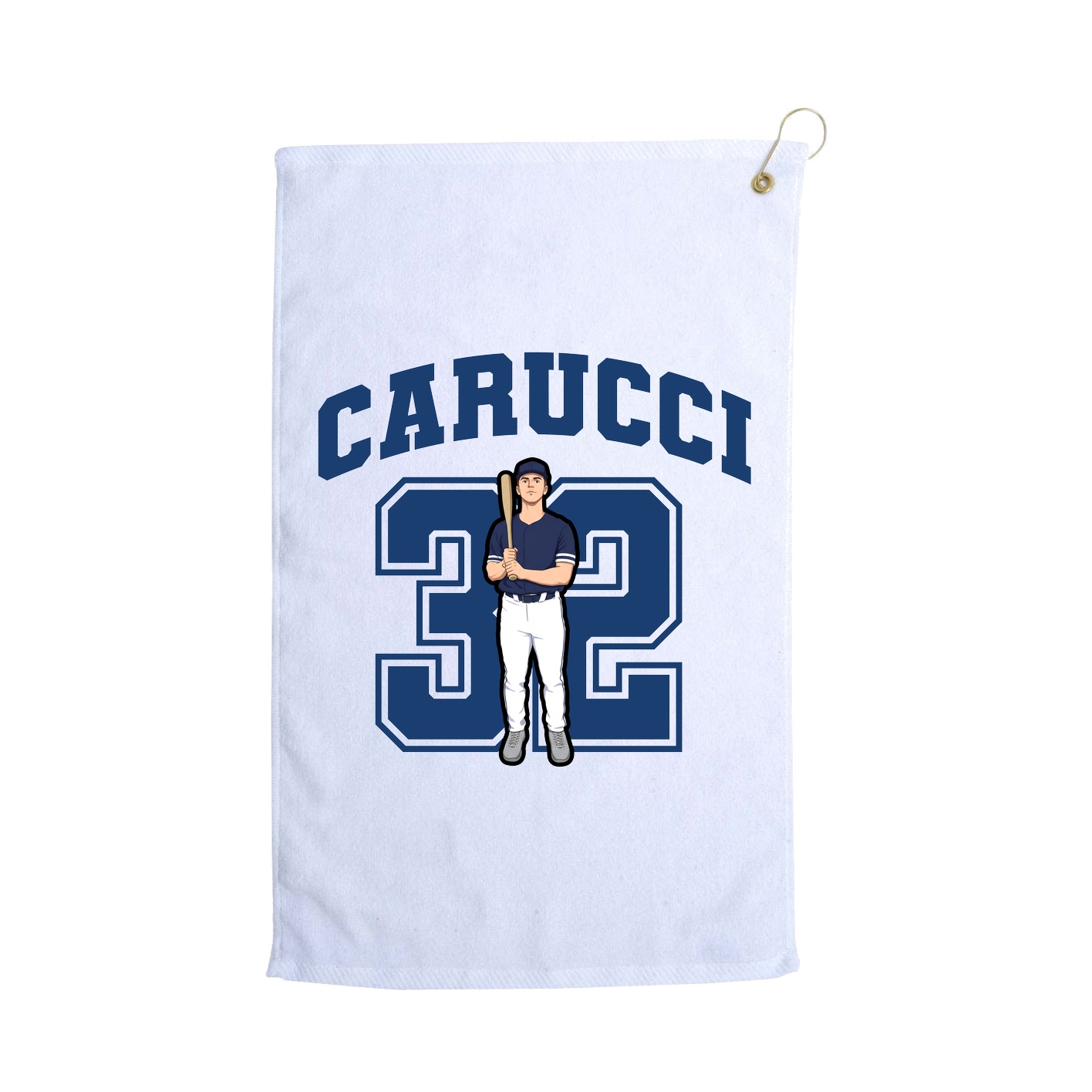 Golf Towel — Number in White