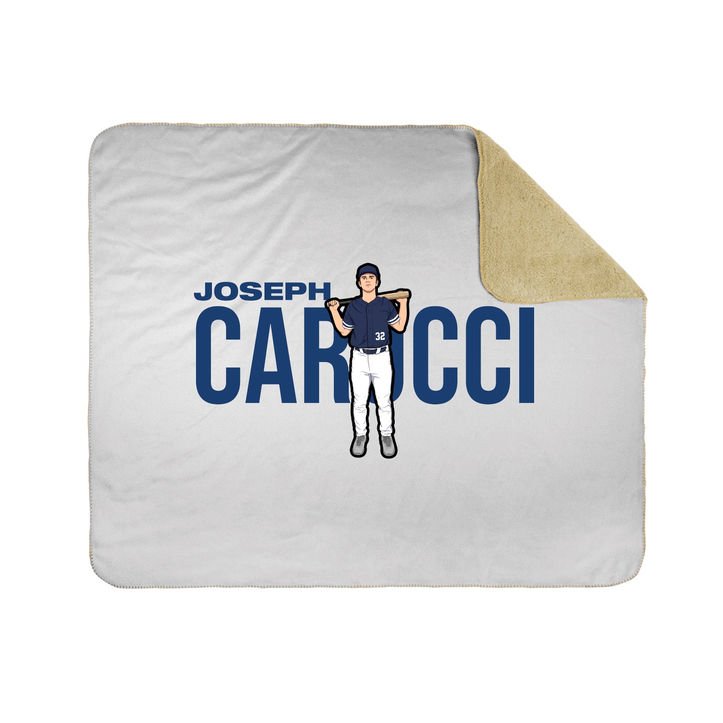 Throw Blanket — Player Name in White