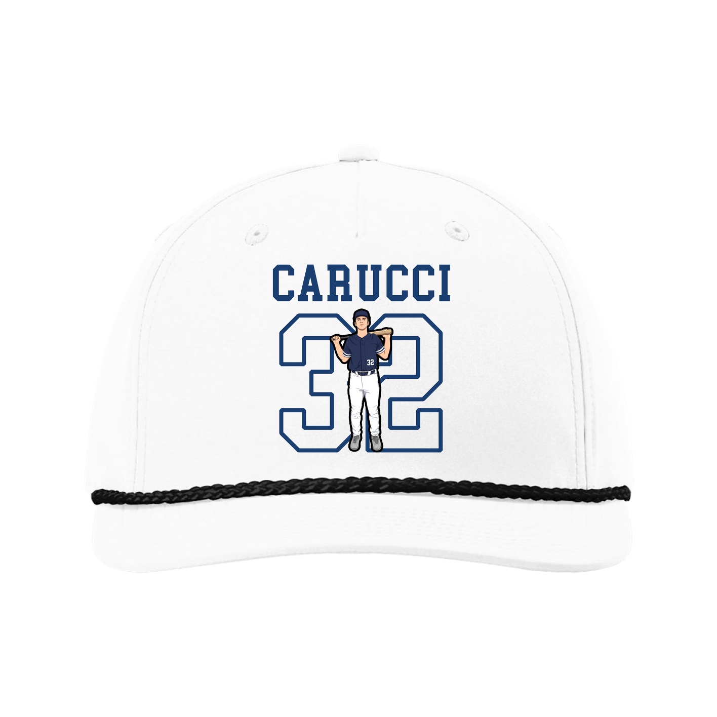 Five-Panel Classic Rope Cap — Shirsey in White