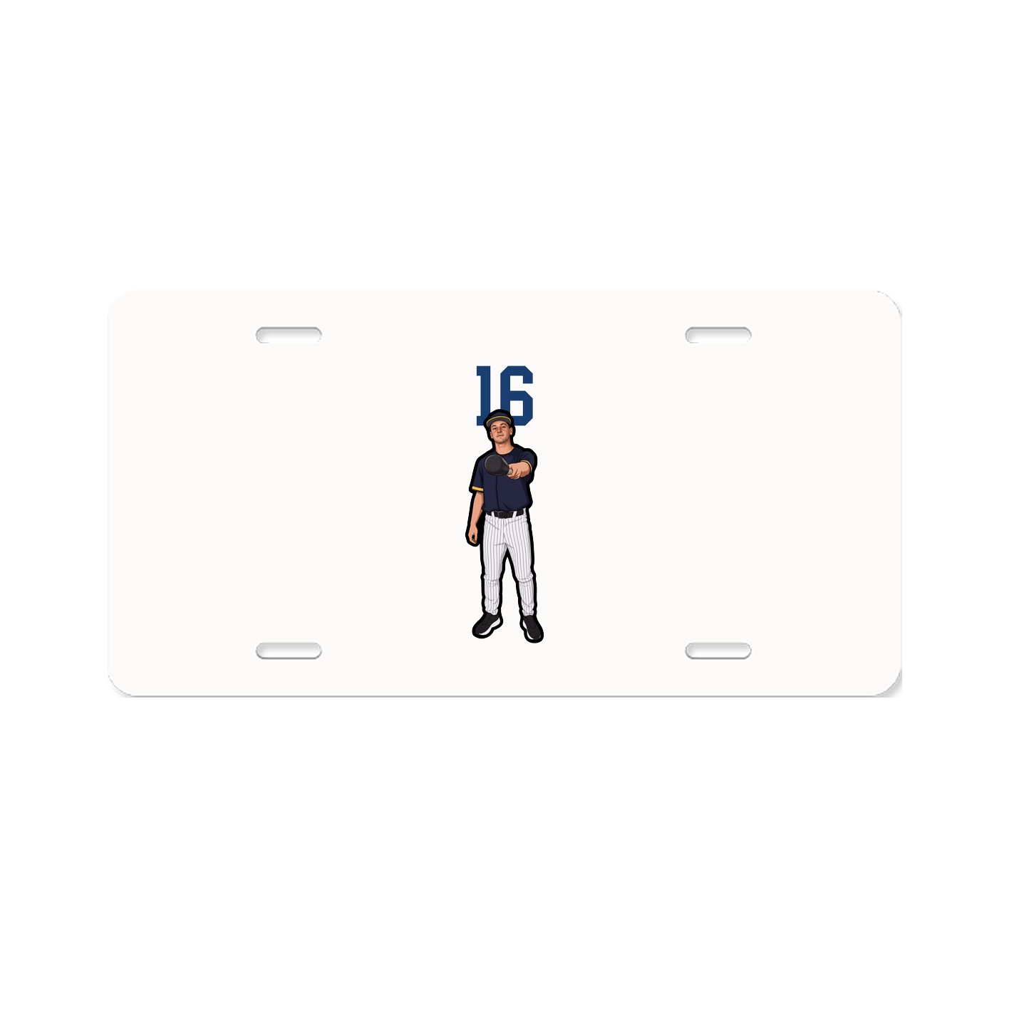 License Plate — Number Top in Classic