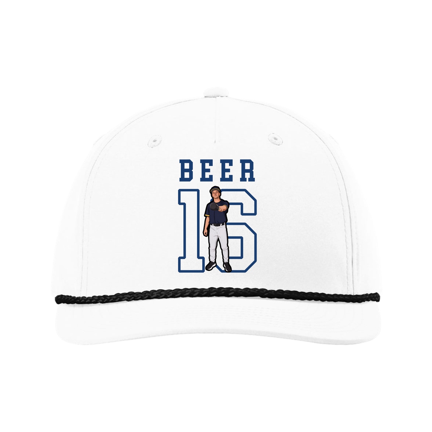 Five-Panel Classic Rope Cap — Shirsey in White