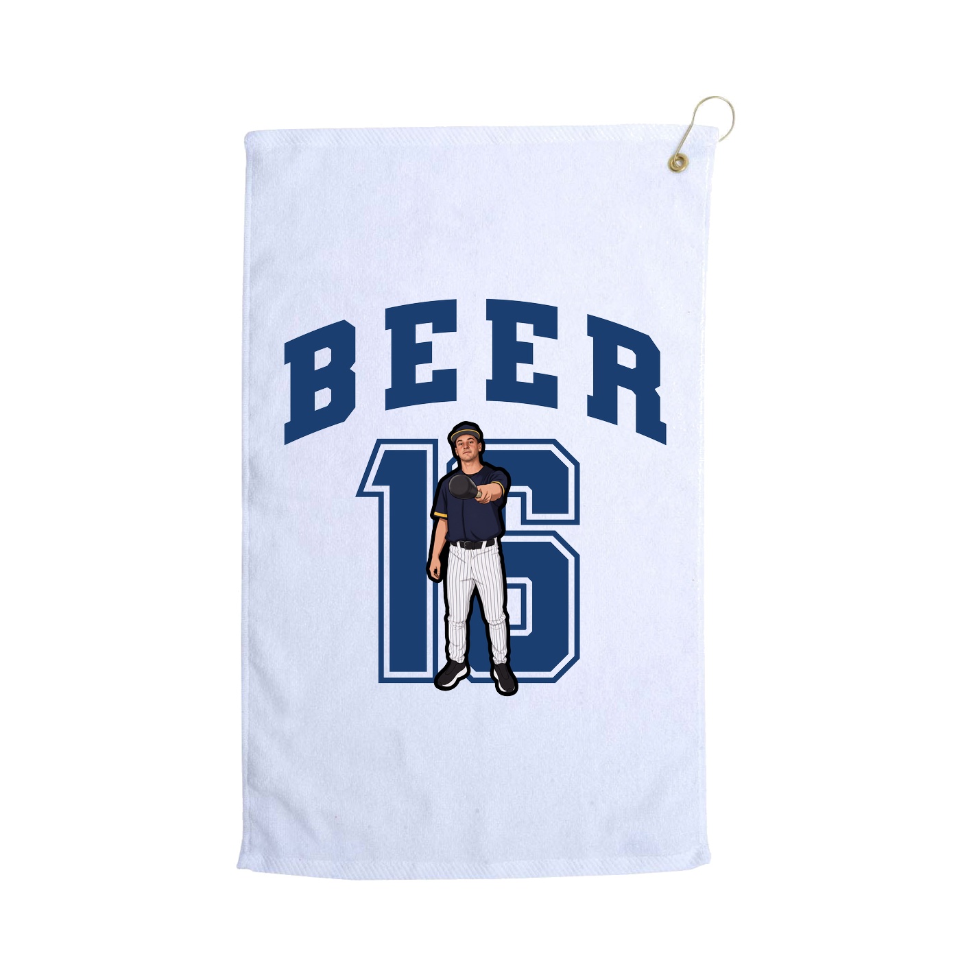 Golf Towel — Number in White