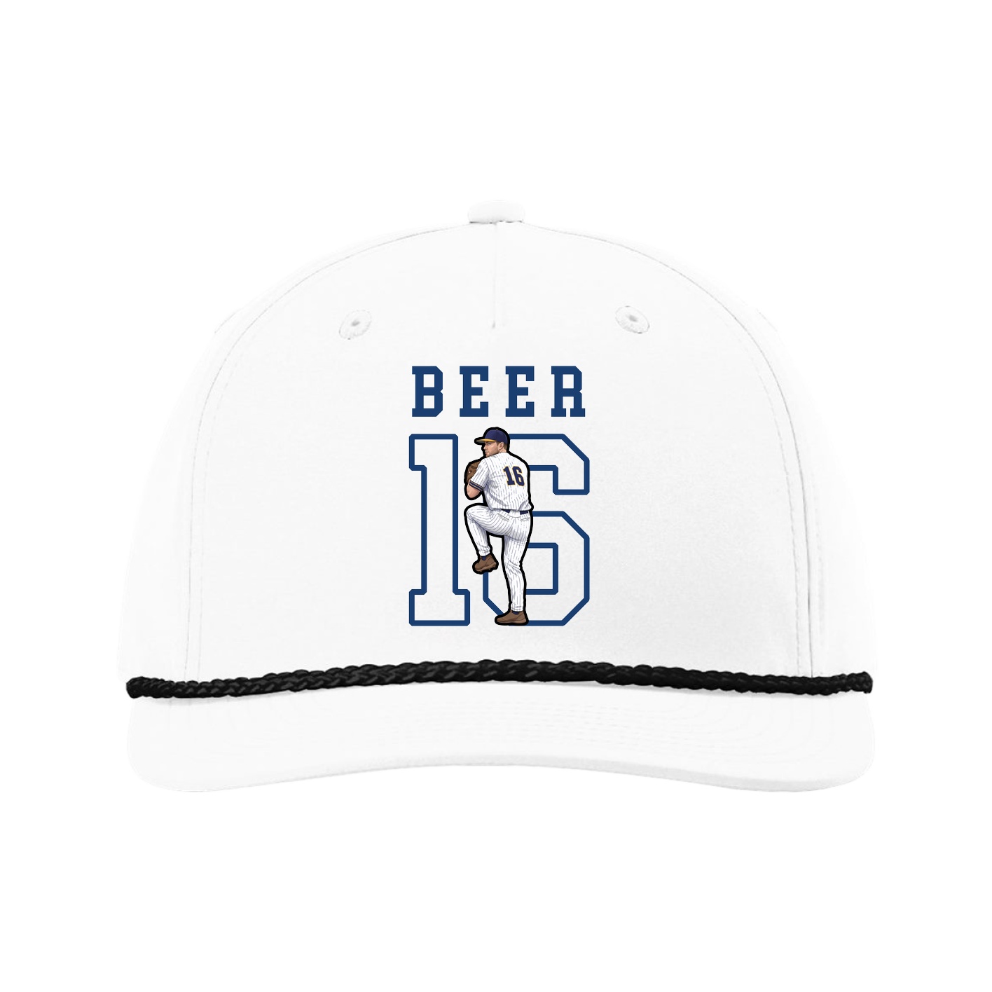 Five-Panel Classic Rope Cap — Shirsey in White