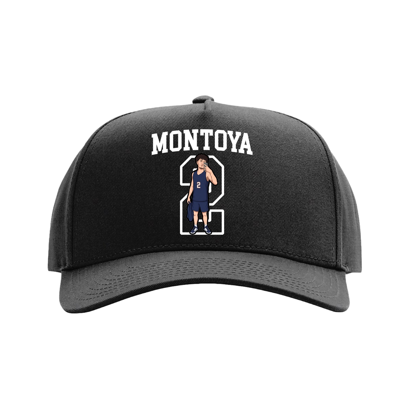 Full Fabric Five-Panel Champ Cap — Shirsey in Black