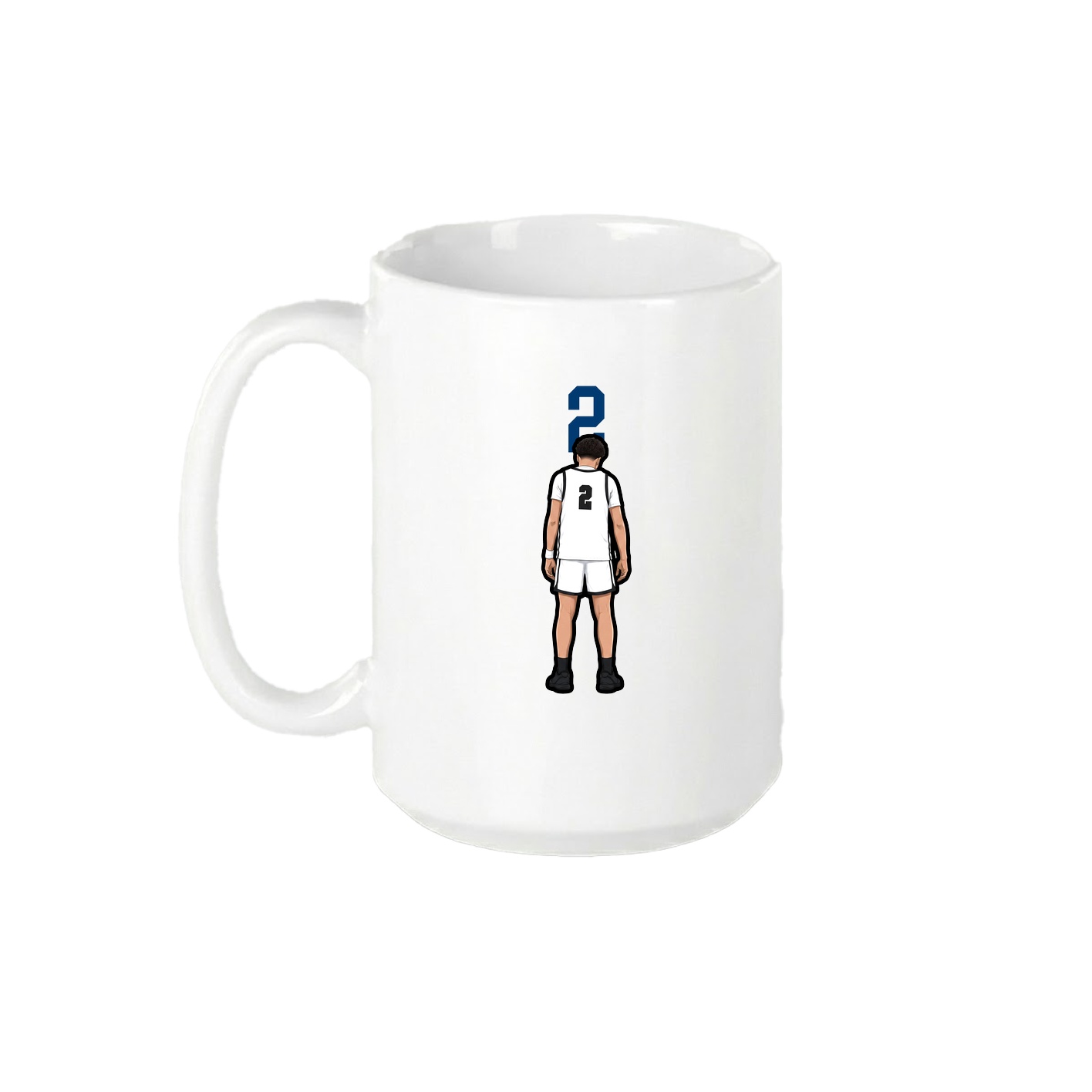 15oz Coffee Mug — Number Top in White