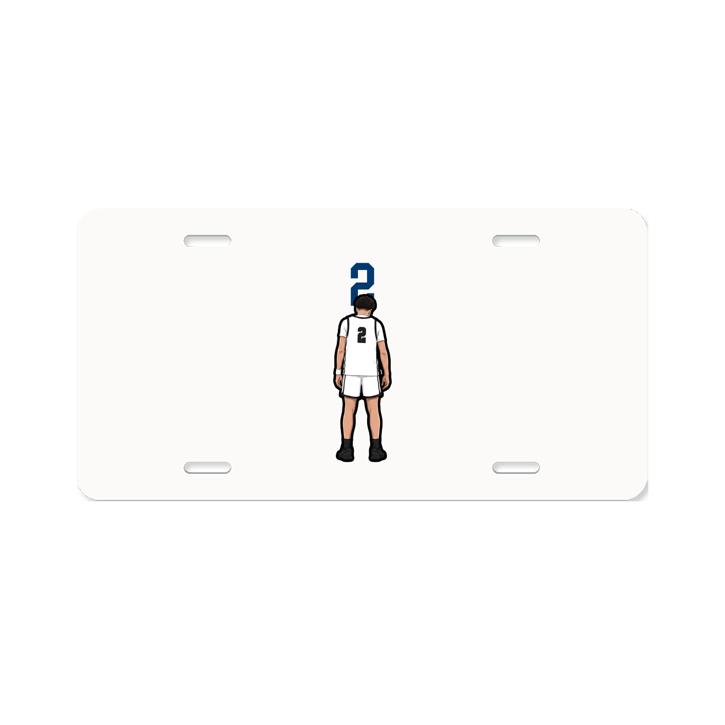 License Plate — Number Top in Classic