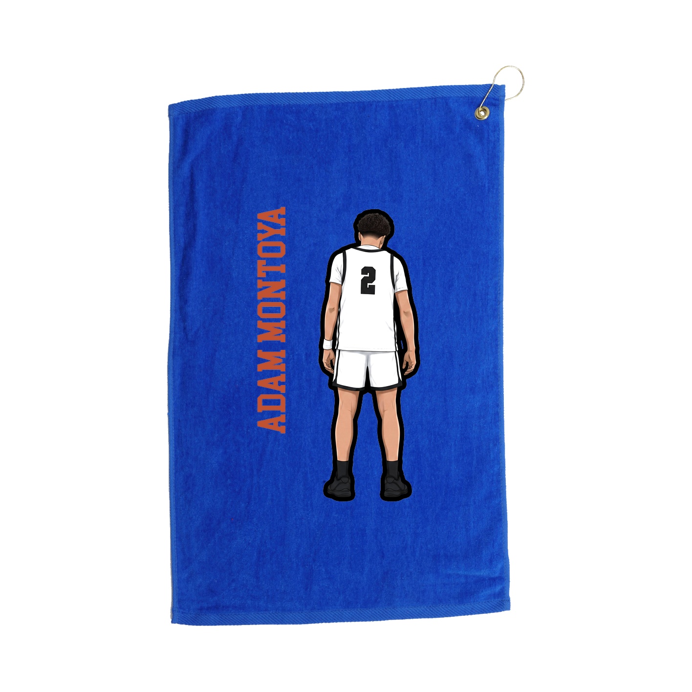 Golf Towel — Name Vertical in Royal