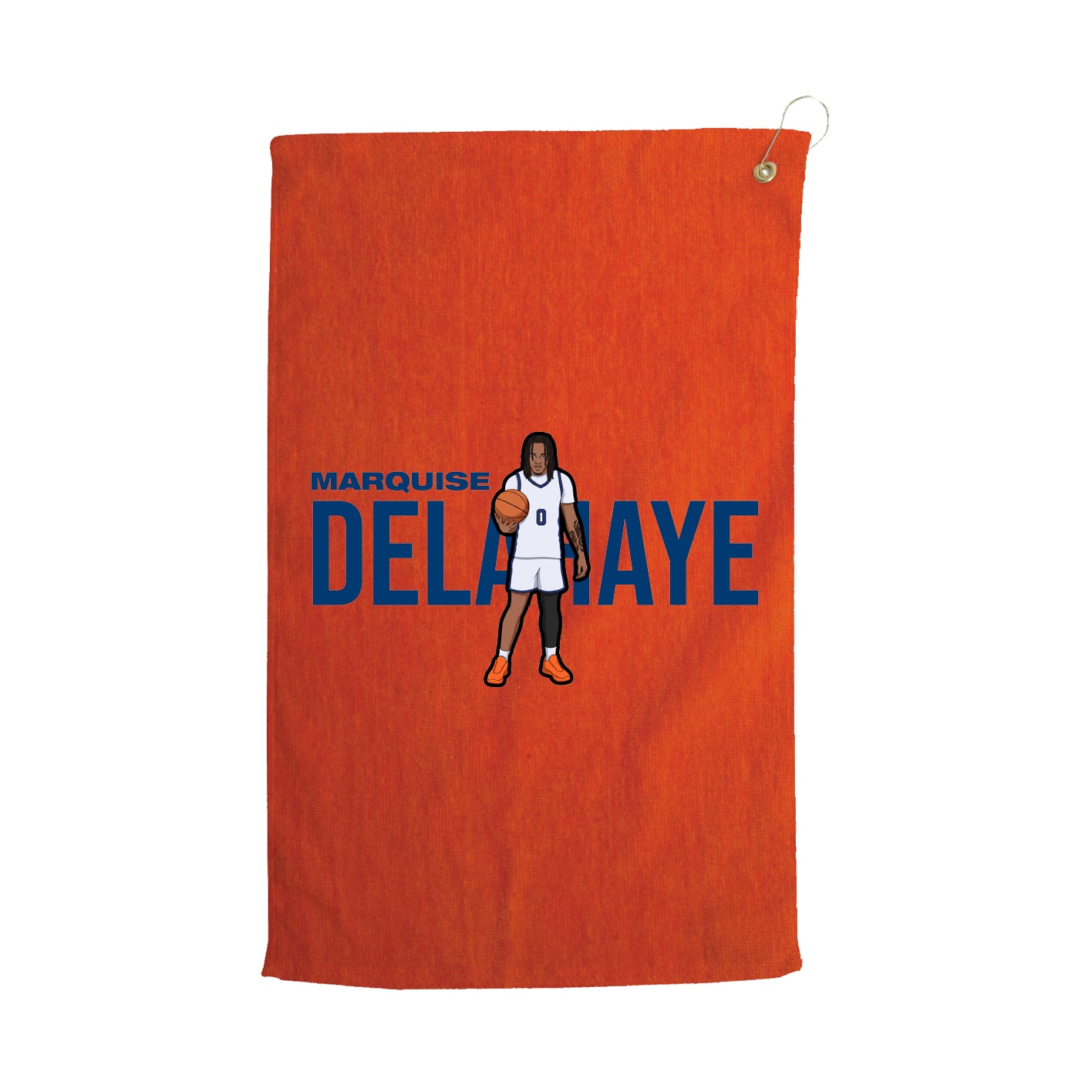 Golf Towel — Player Name in Orange