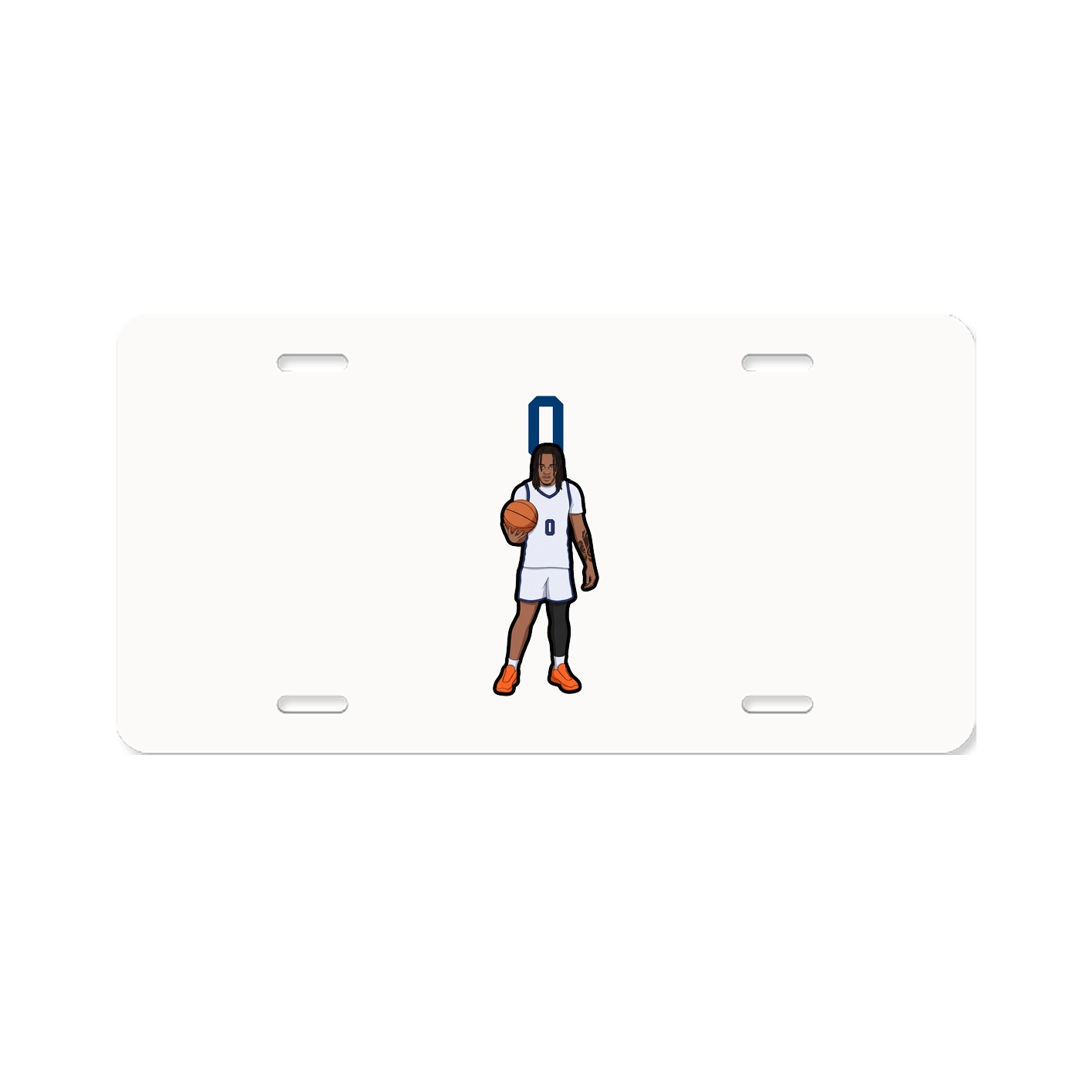 License Plate — Number Top in Classic