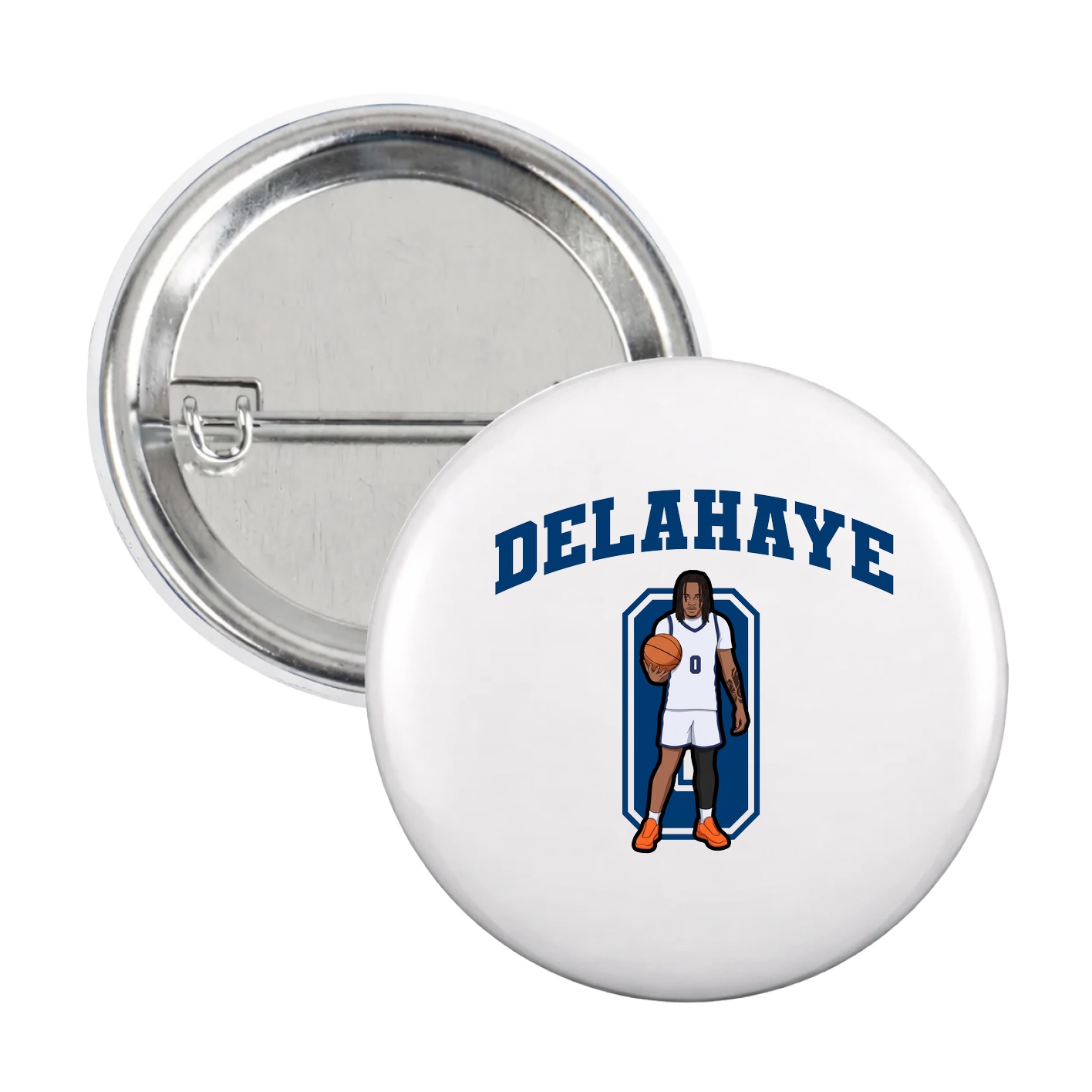 Game Day Button — Number in White