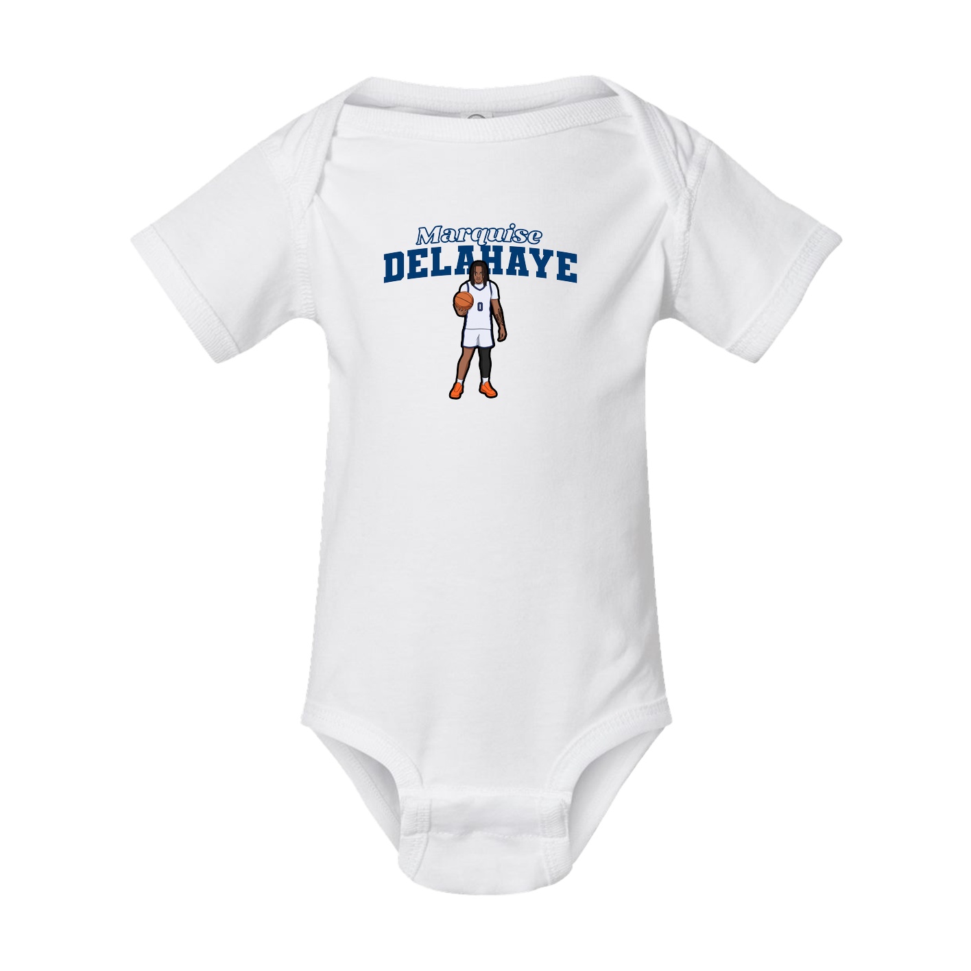 Baby Onesie — Name Arch in White
