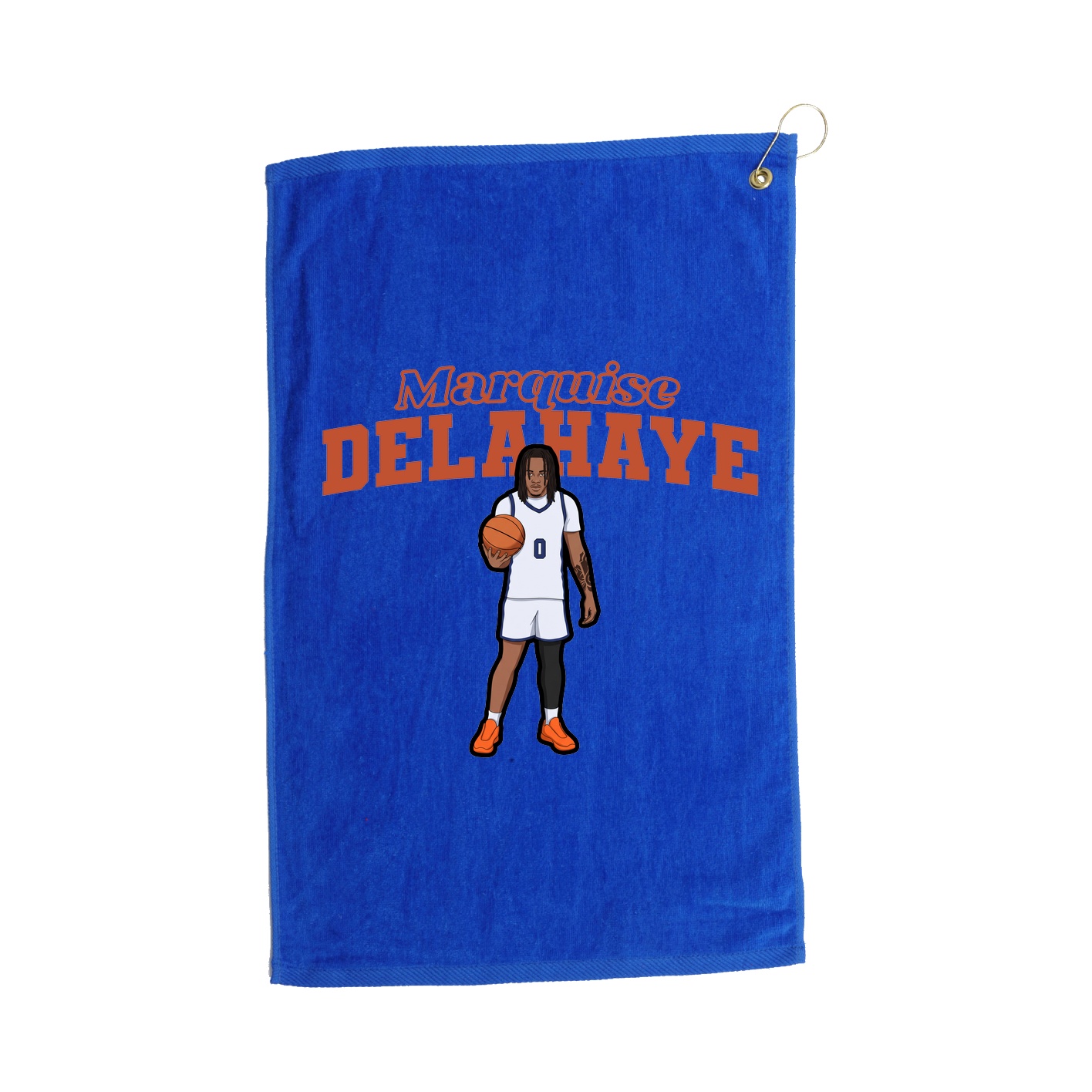 Golf Towel — Name Arch in Royal