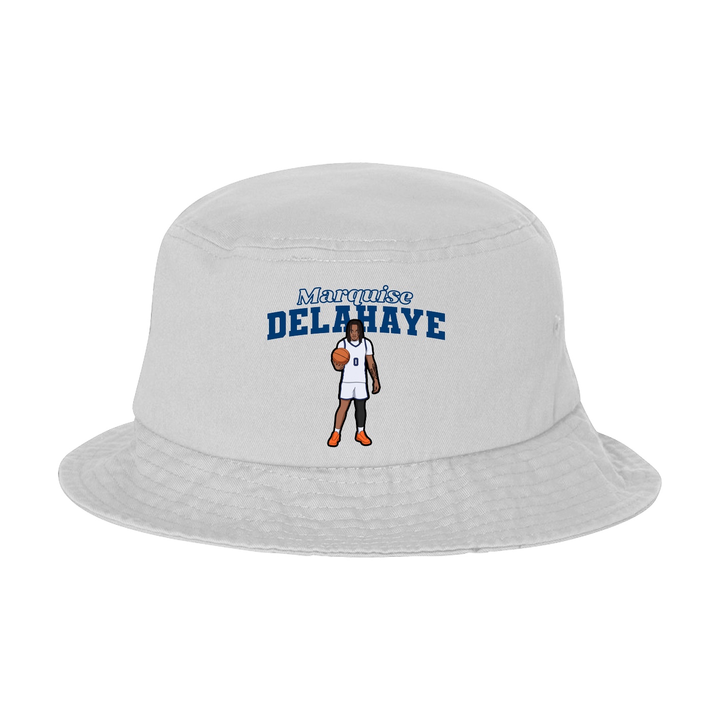 Bucket Cap — Name Arch in White