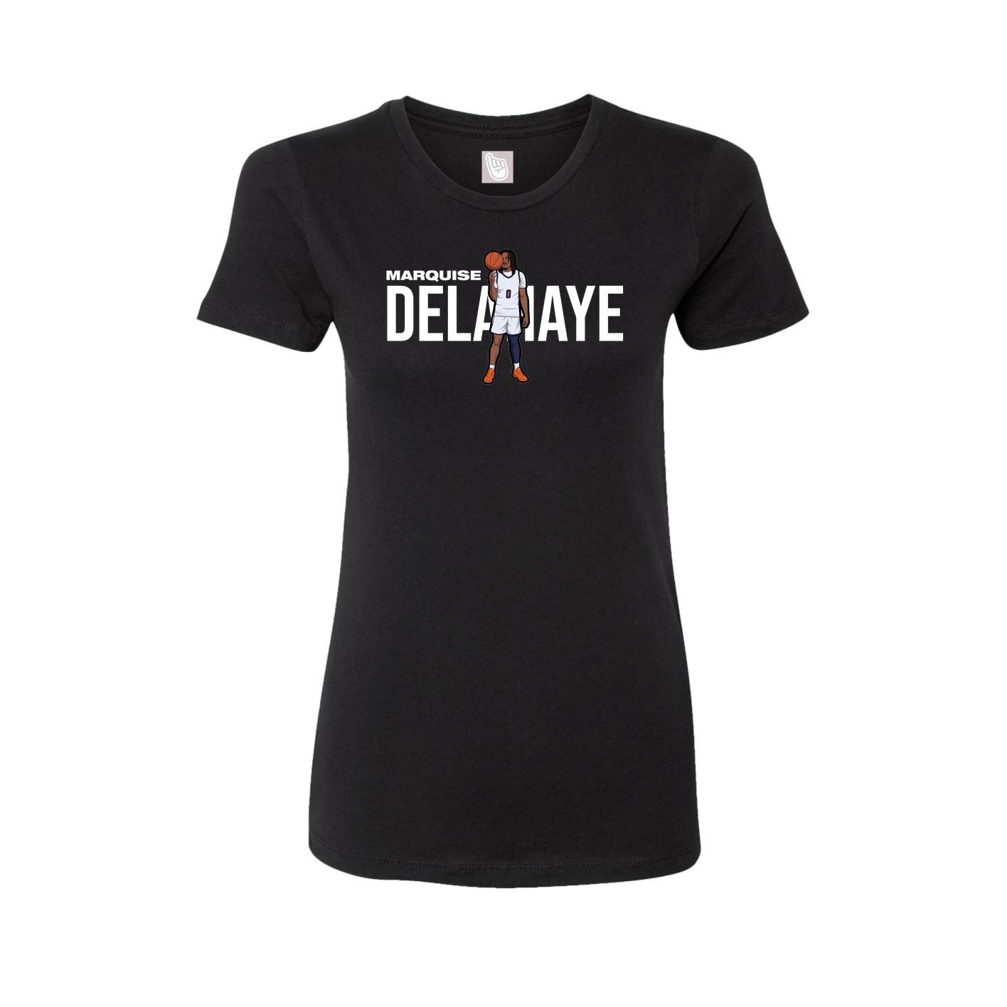 Fitted Women's Tee — Player Name in Black