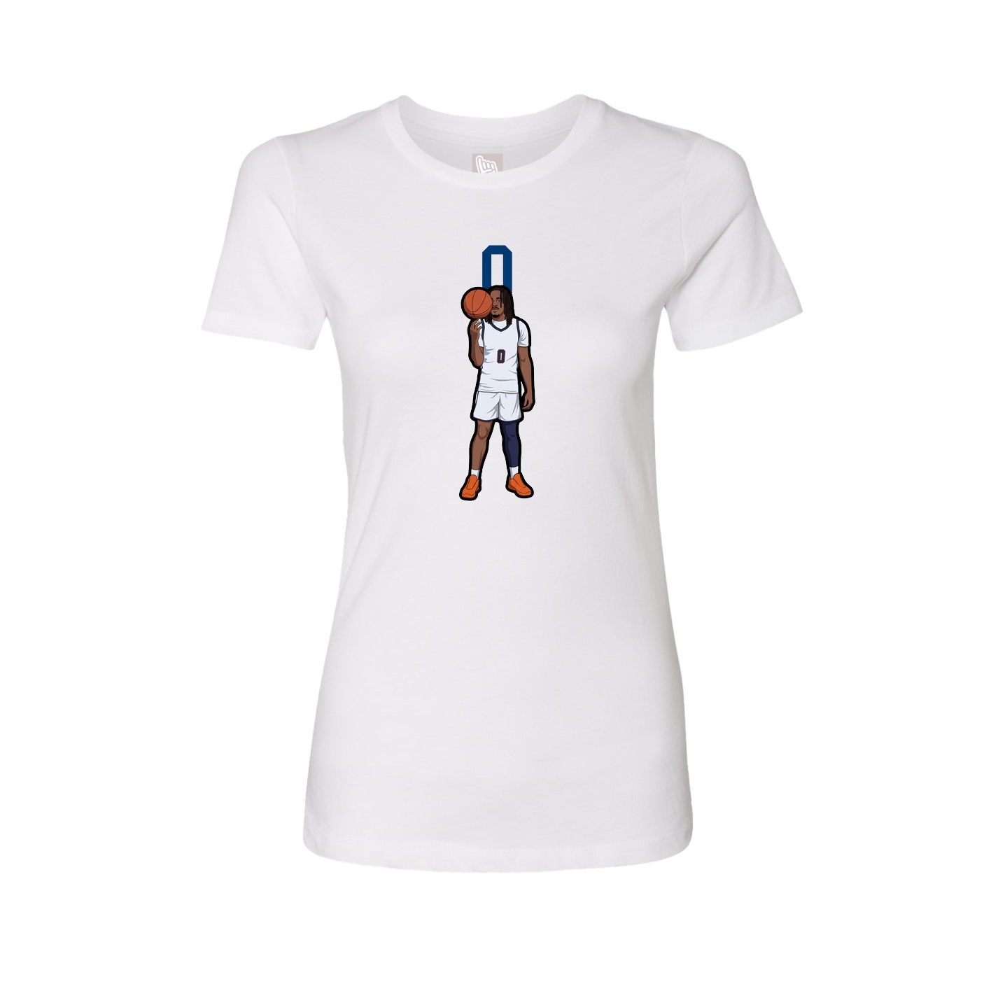 Fitted Women's Tee — Number Top in White