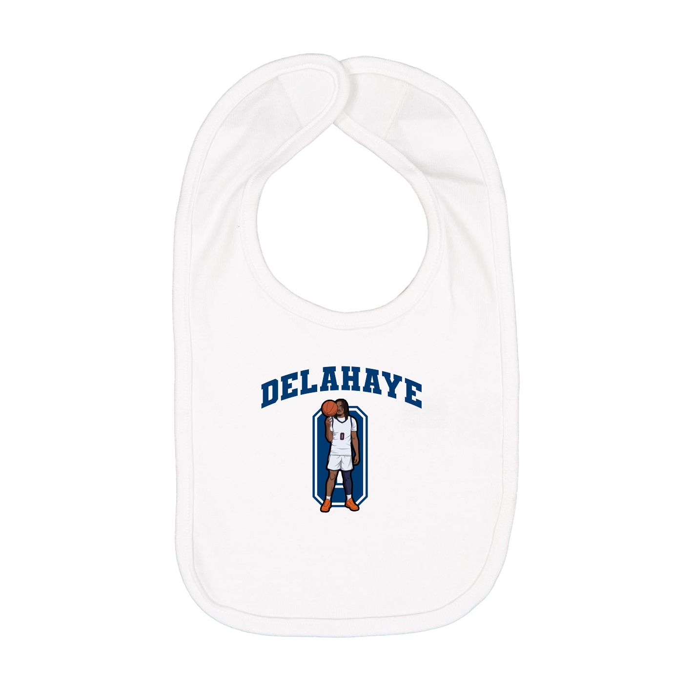 Infant Bib — Number in White