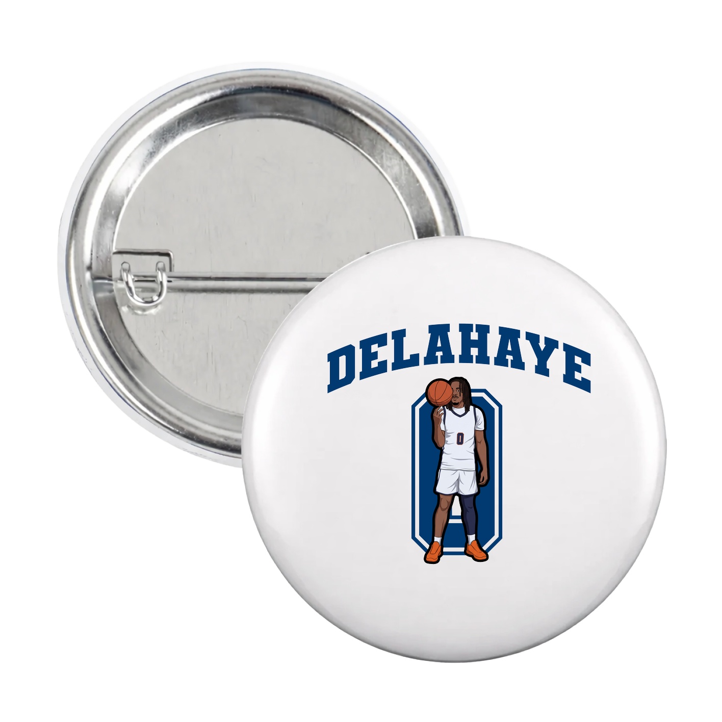 Game Day Button — Number in White
