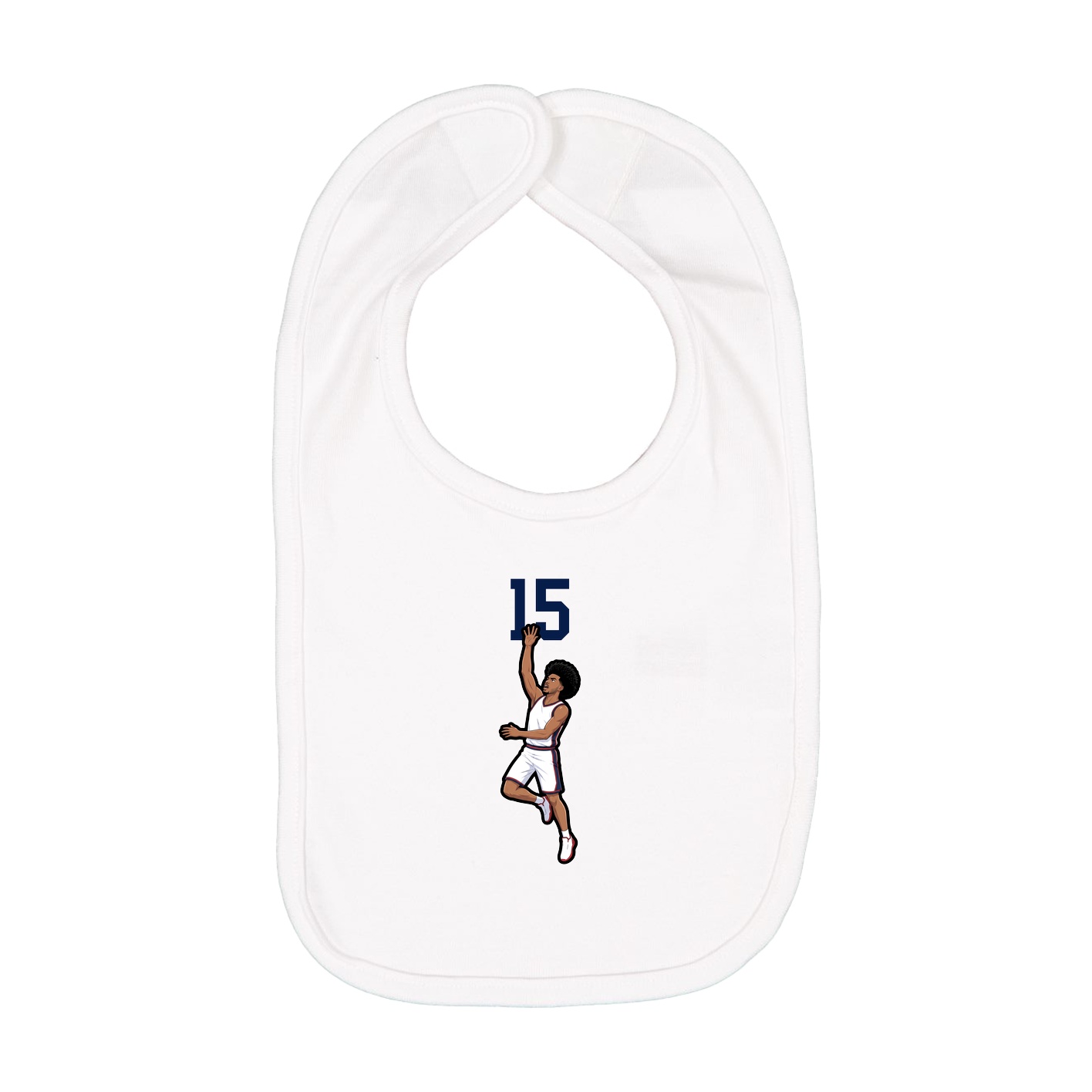 Infant Bib — Number Top in White