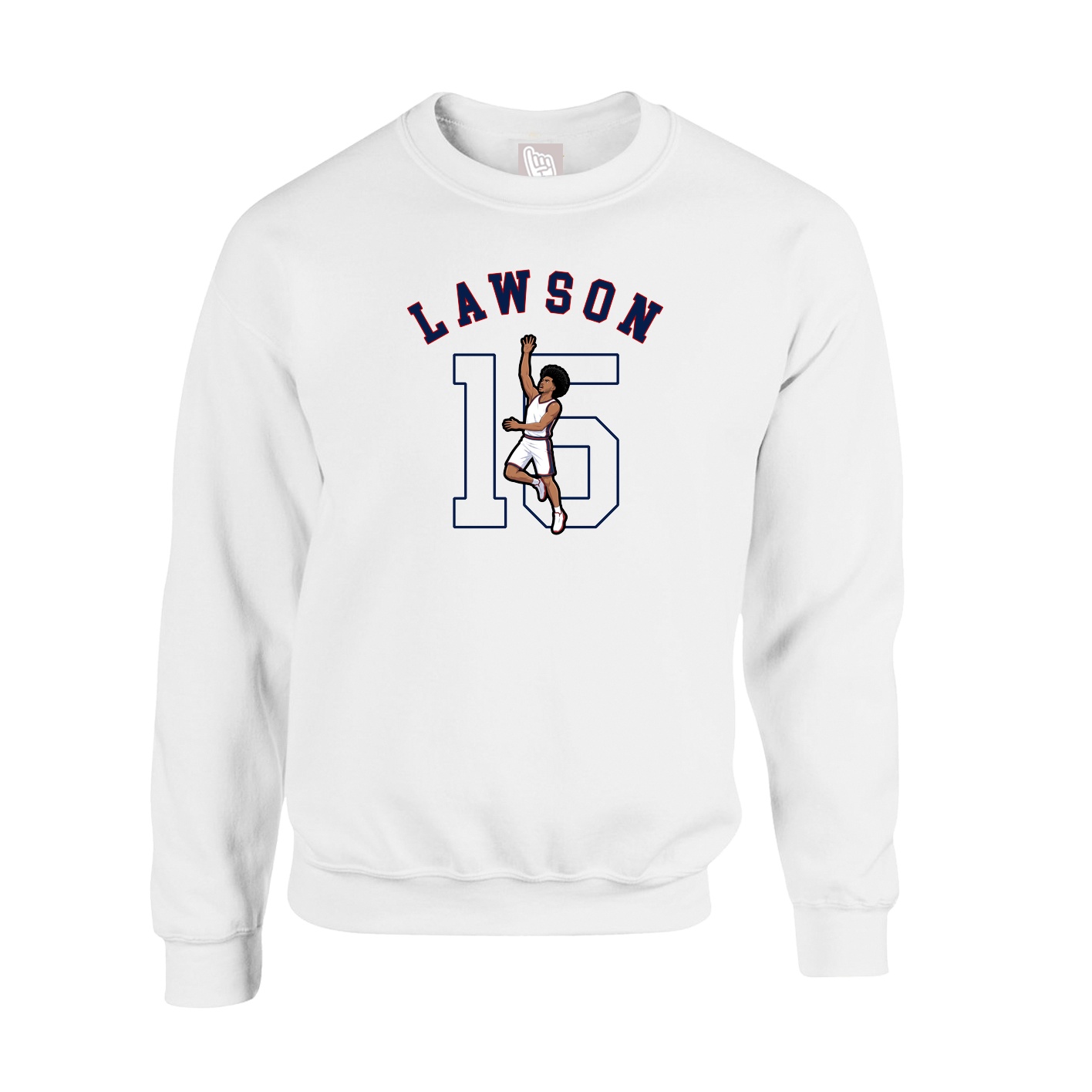 Fleece Crew — Shirsey Arch in White