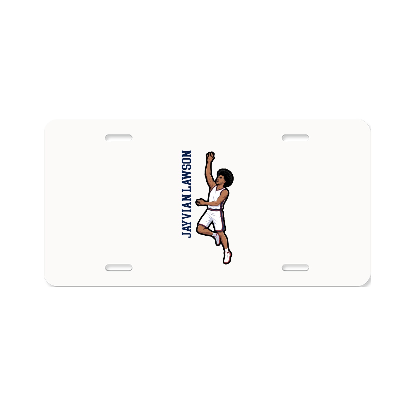 License Plate — Name Vertical in Classic
