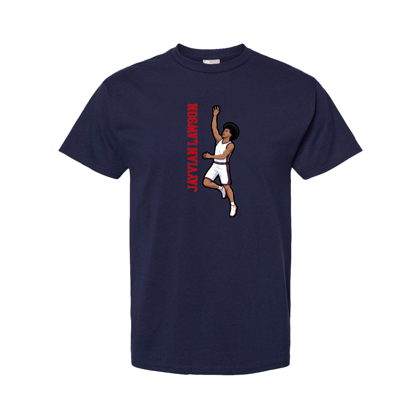 Youth Tee — Name Vertical in Navy