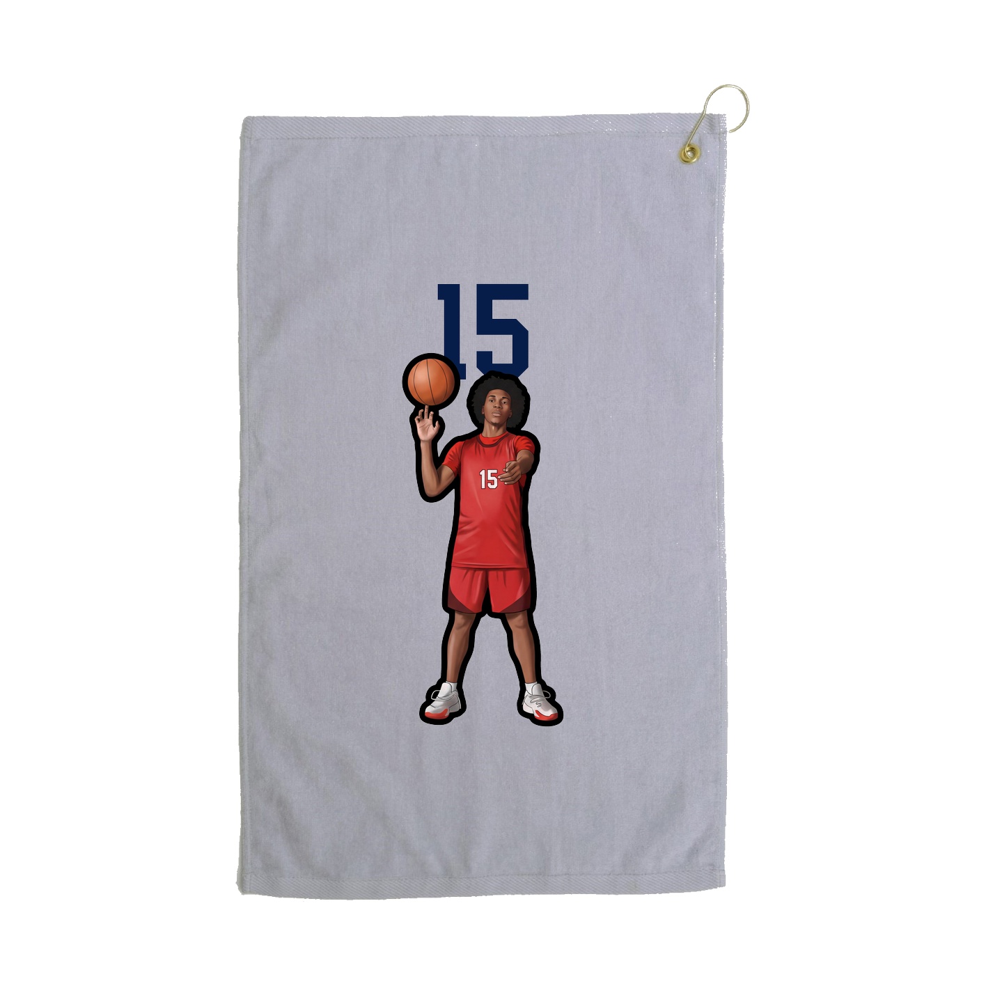 Golf Towel — Number Top in Grey