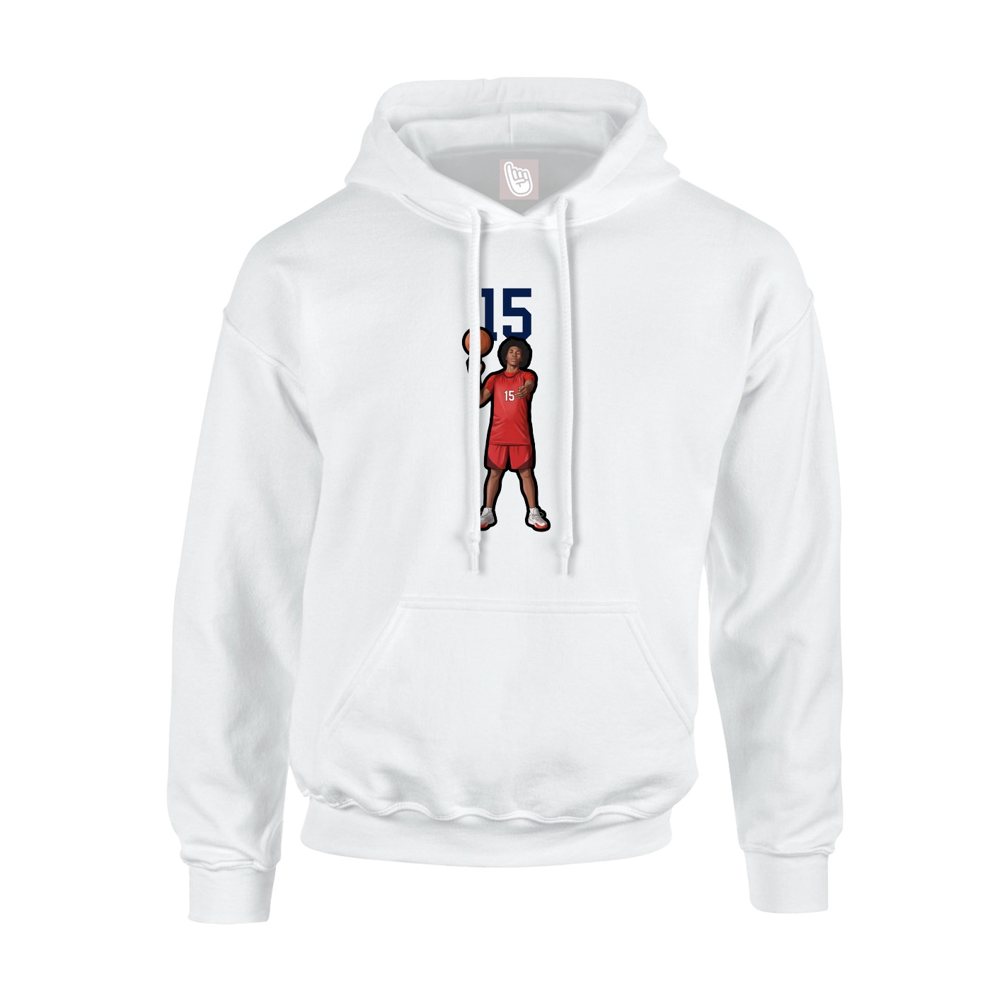 Hoodie — Number Top in White