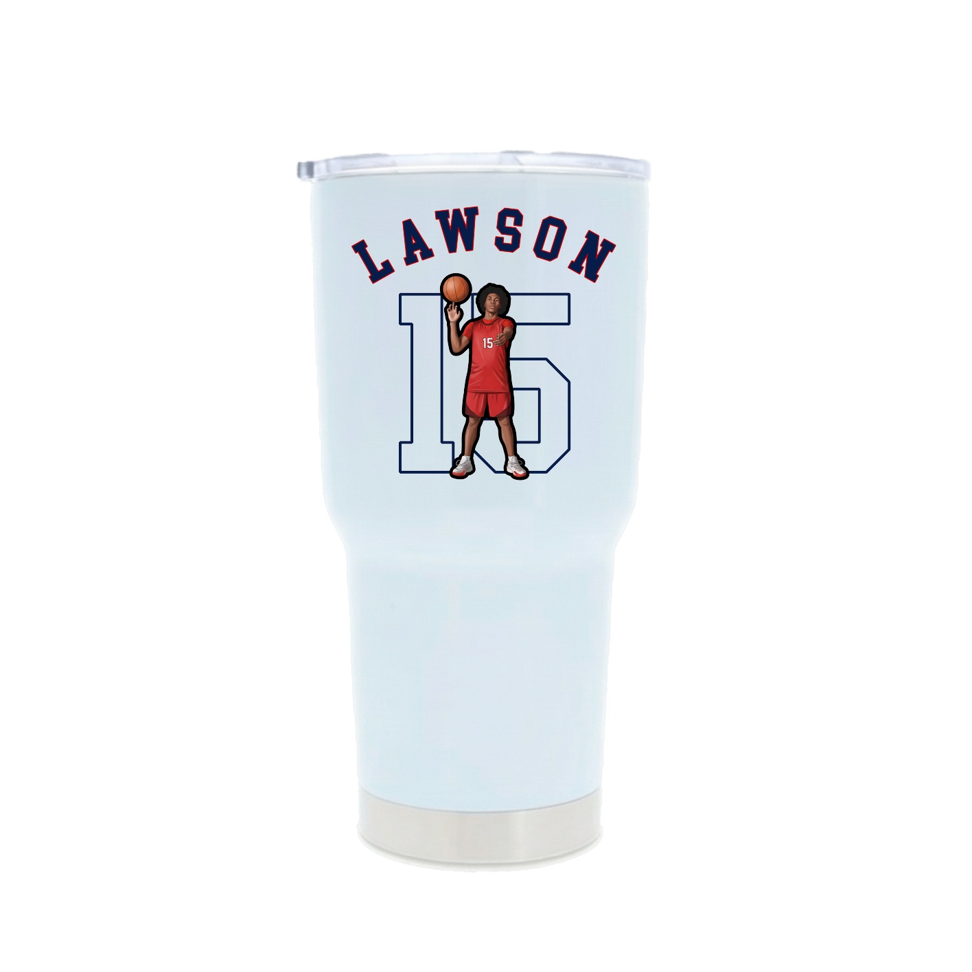 30oz Stainless Steel Tumbler — Shirsey Arch in White