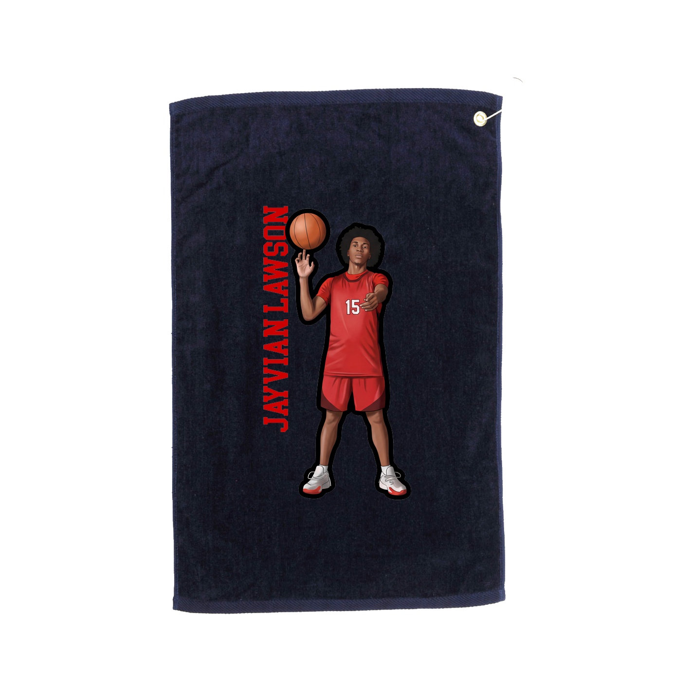 Golf Towel — Name Vertical in Navy