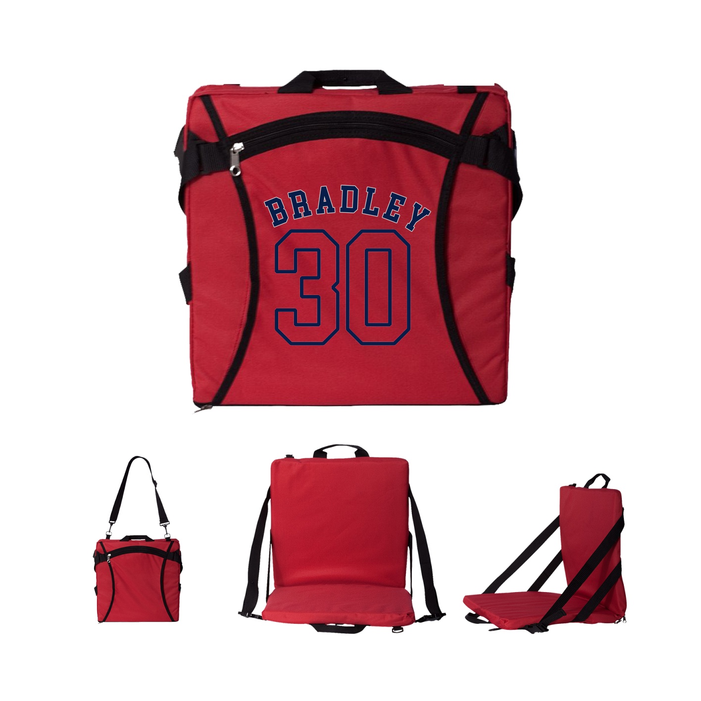 Folding Stadium Seat — Shirsey Arch in Red