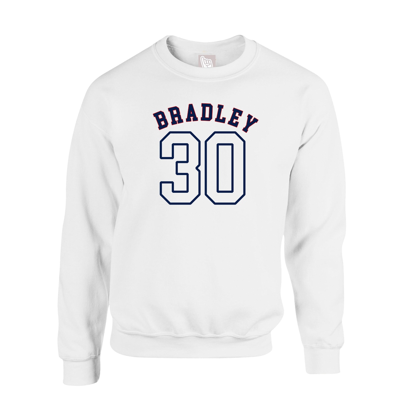 Fleece Crew — Shirsey Arch in White