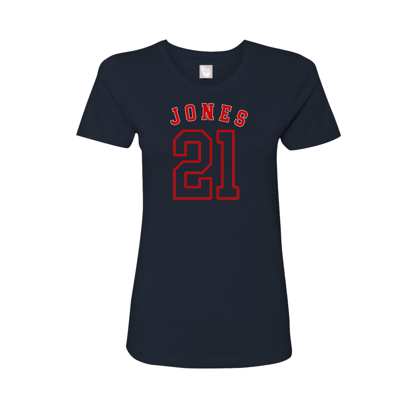 Fitted Women's Tee — Shirsey Arch in Navy