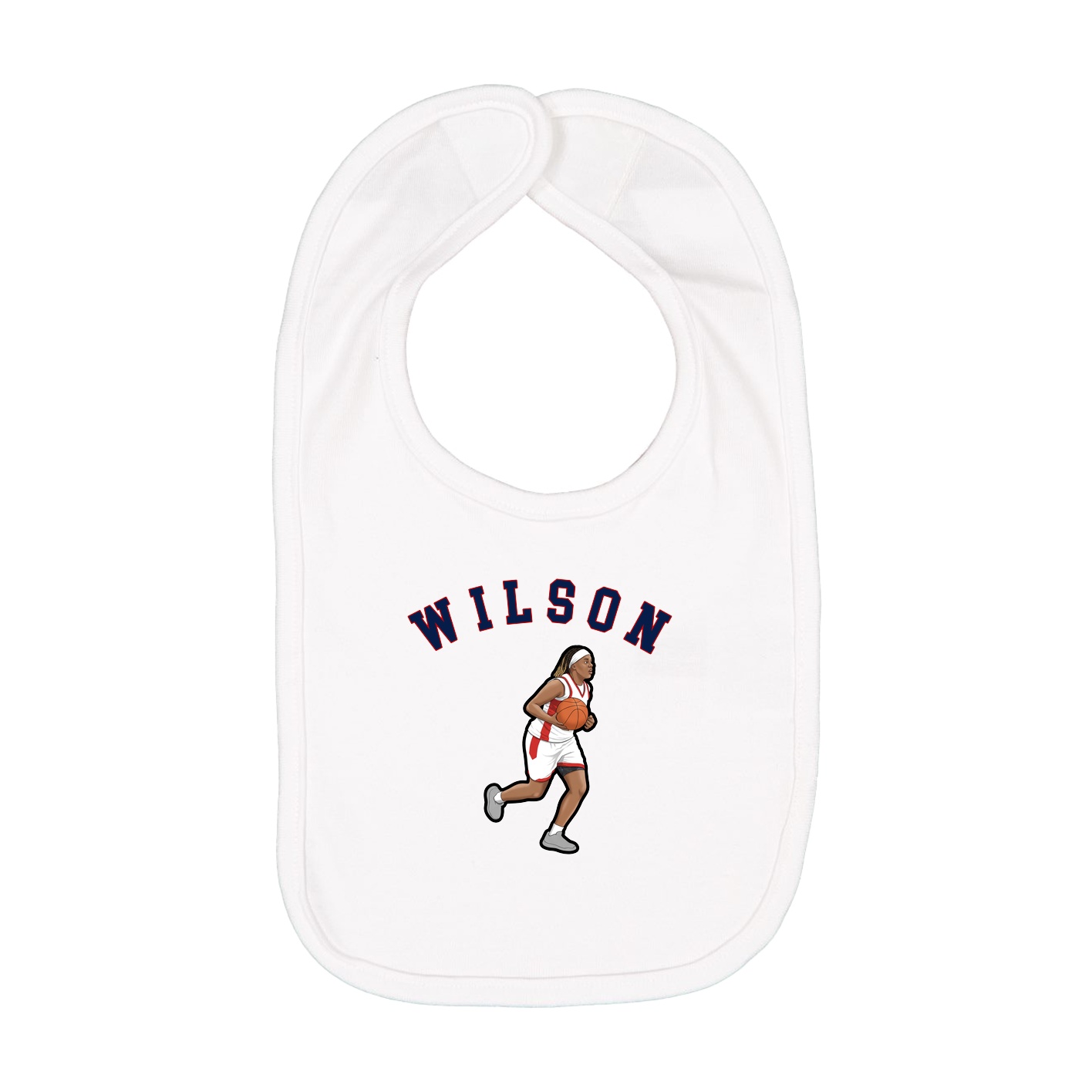 Infant Bib — Shirsey Arch in White