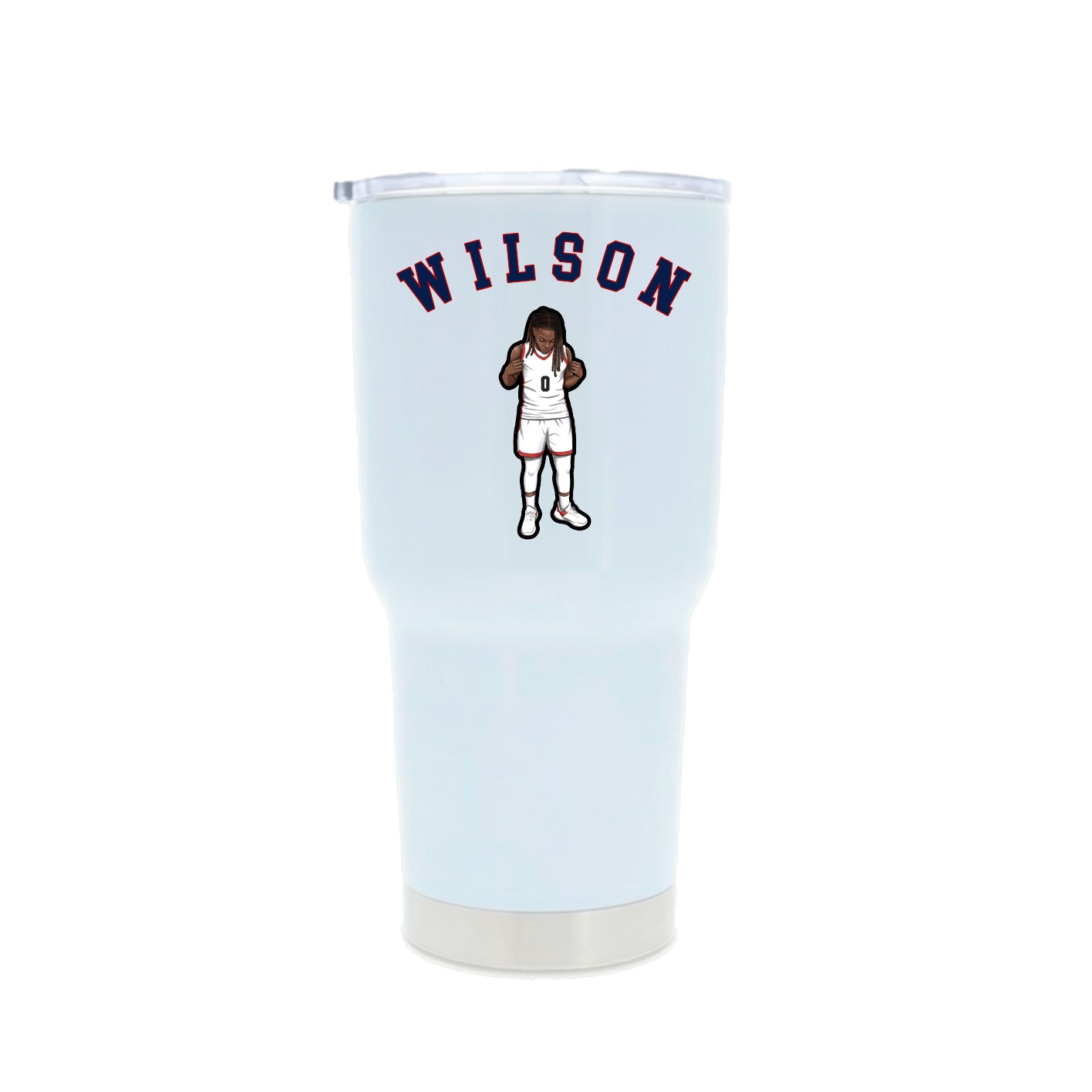 30oz Stainless Steel Tumbler — Shirsey Arch in White