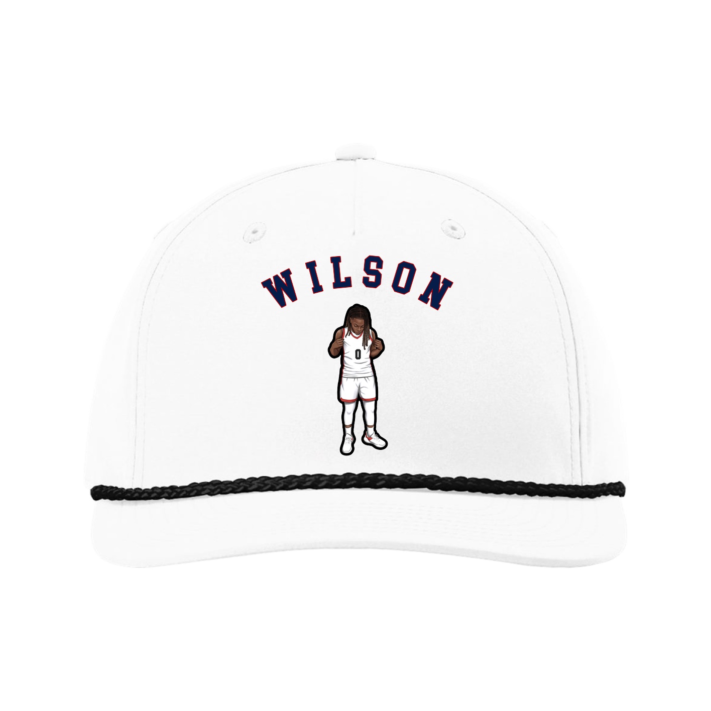 Five-Panel Classic Rope Cap — Shirsey Arch in White