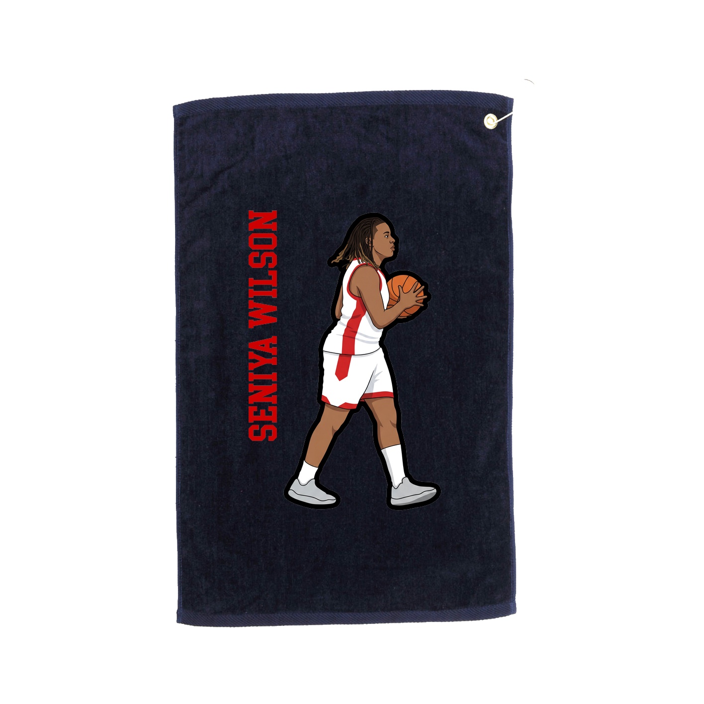 Golf Towel — Name Vertical in Navy