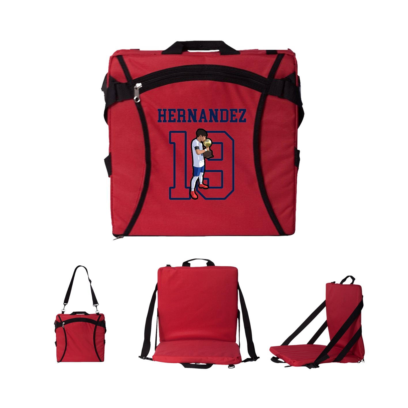 Folding Stadium Seat — Shirsey in Red