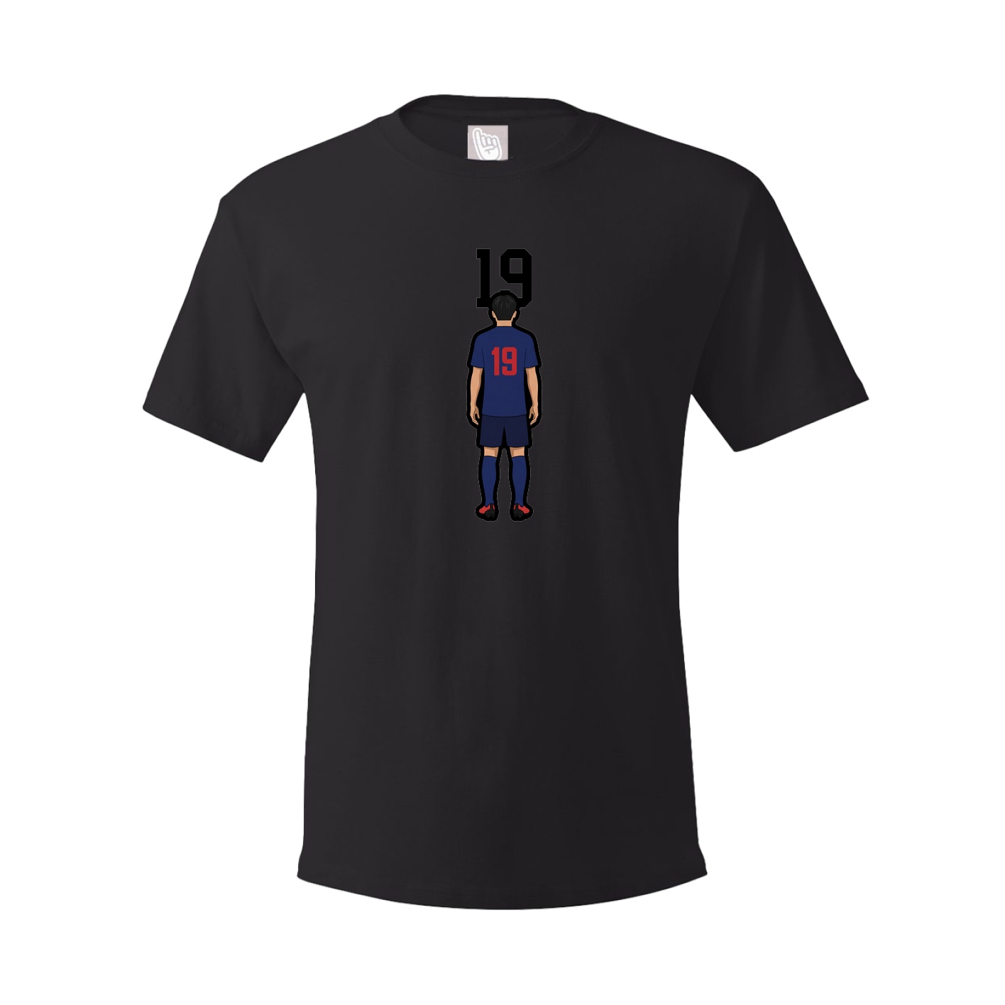 Youth Tee — Number Top in Black