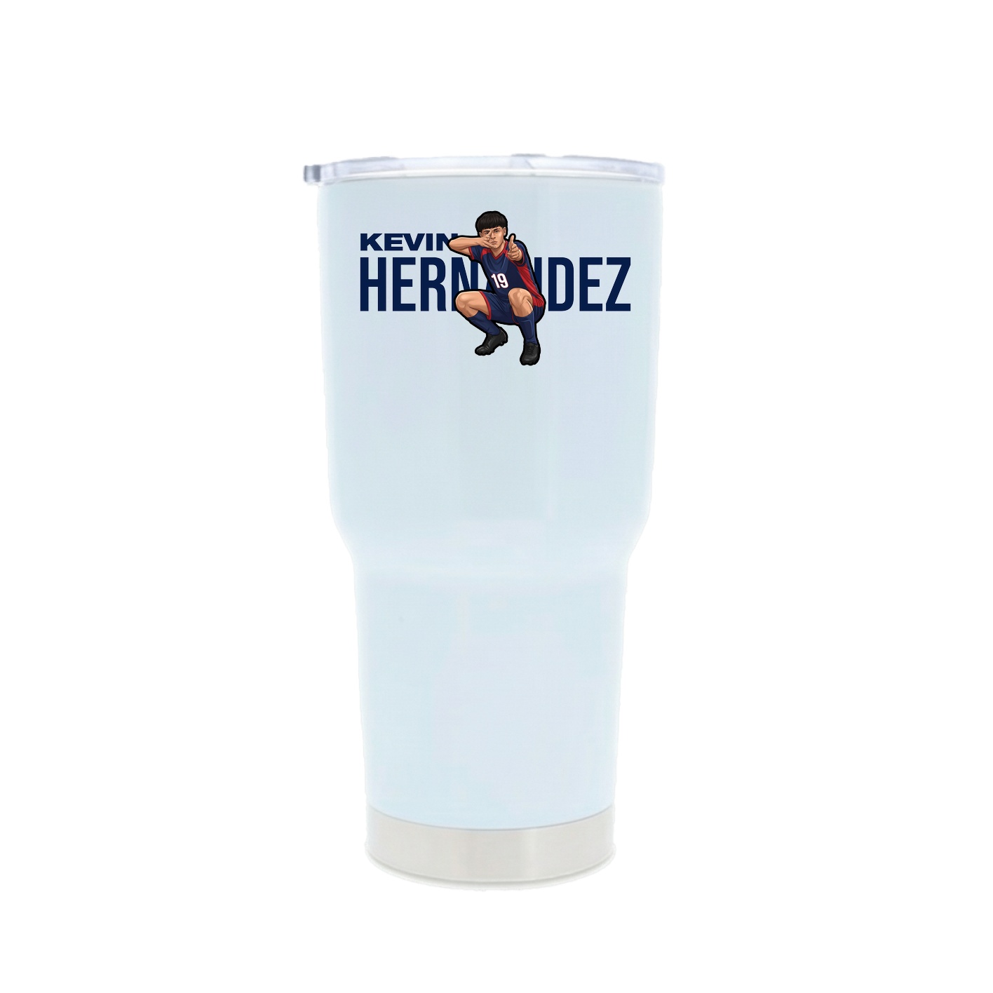 30oz Stainless Steel Tumbler — Player Name in White