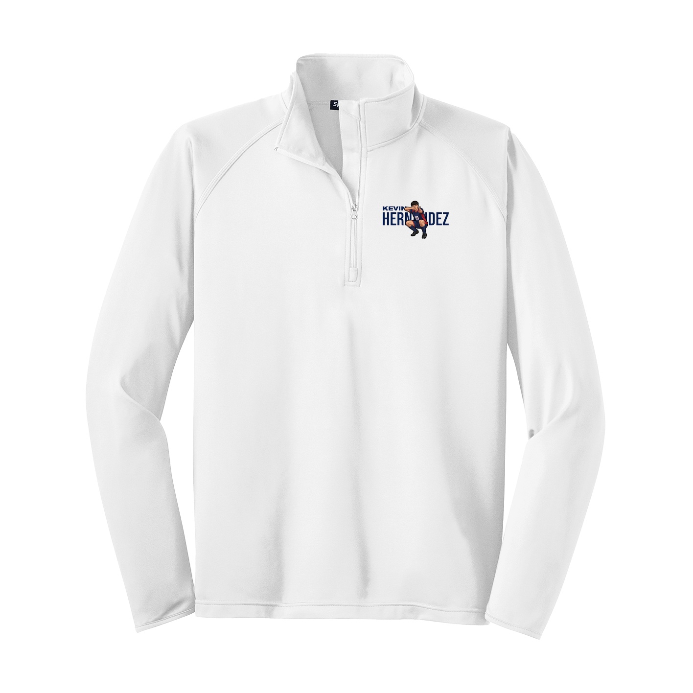 Q-Zip Pullover — Player Name in White