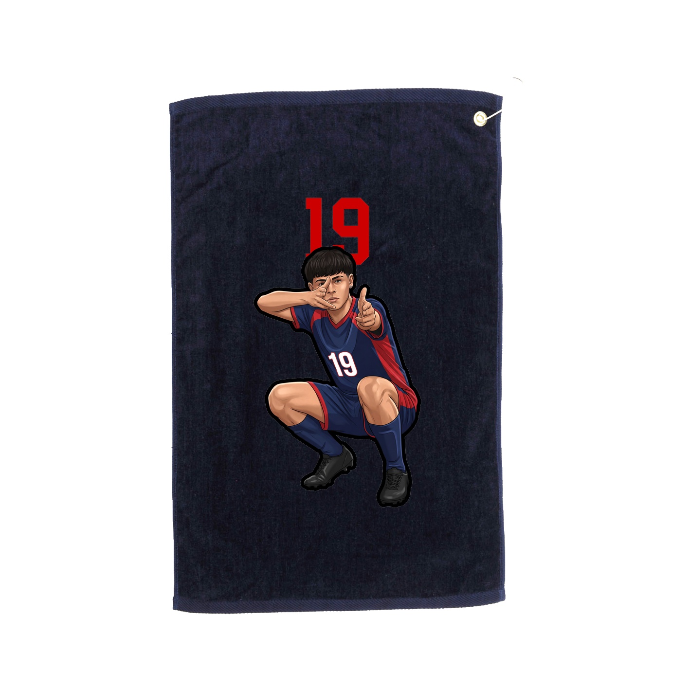 Golf Towel — Number Top in Navy