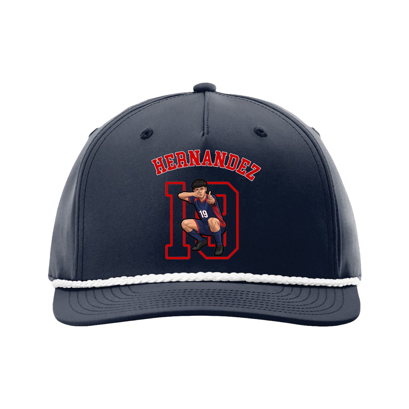 Five-Panel Classic Rope Cap — Shirsey Arch in Navy