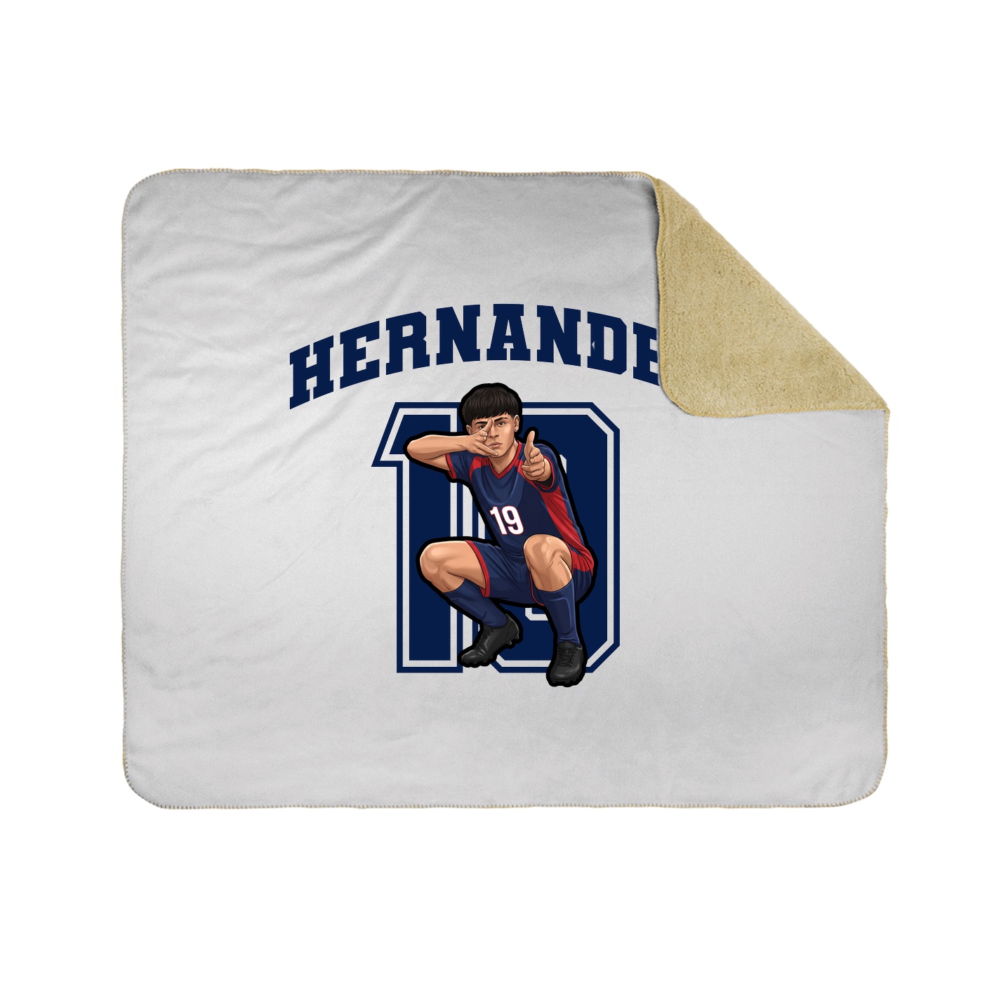 Throw Blanket — Number in White
