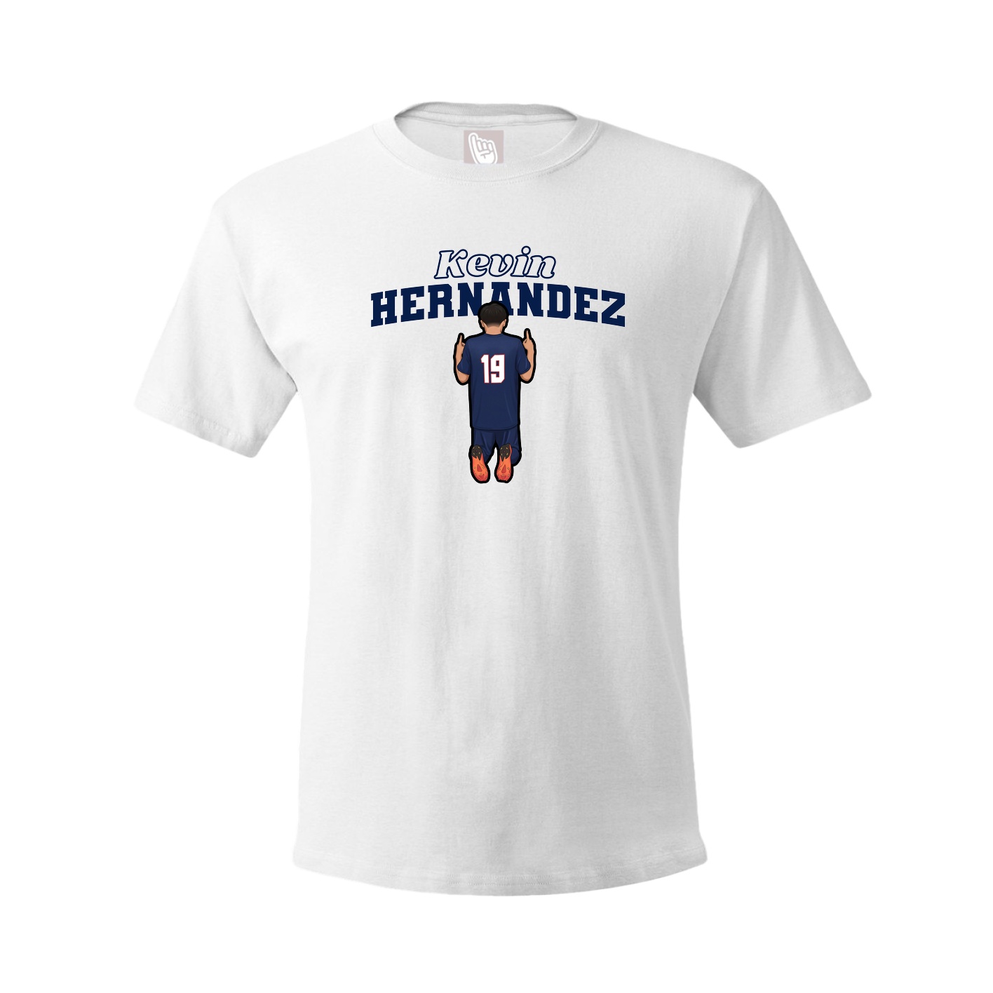 Youth Tee — Name Arch in White