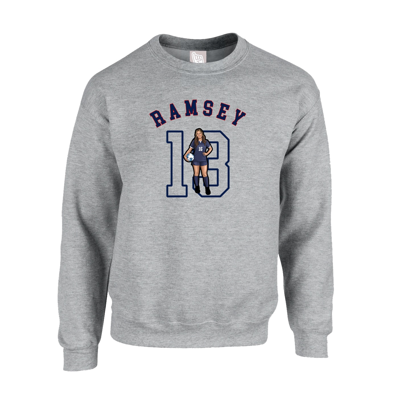 Fleece Crew — Shirsey Arch in Grey
