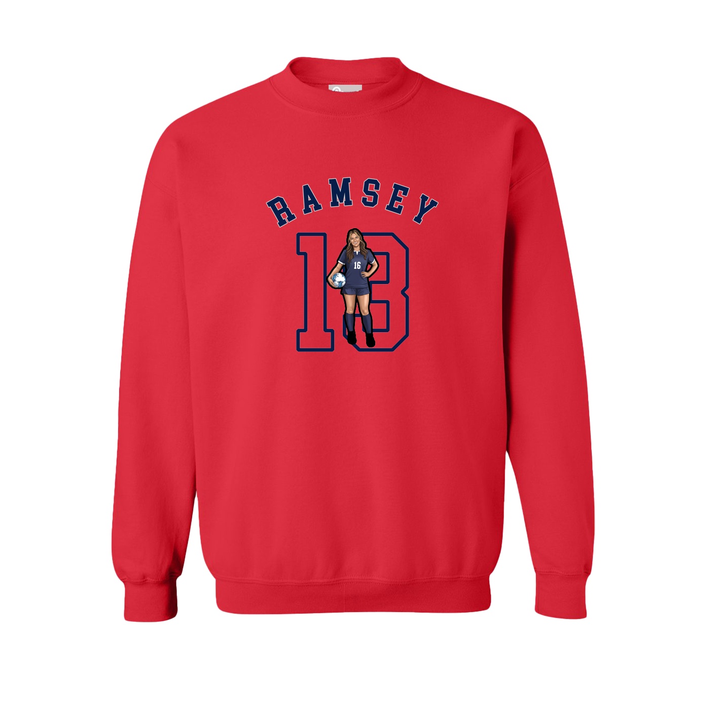 Fleece Crew — Shirsey Arch in Red
