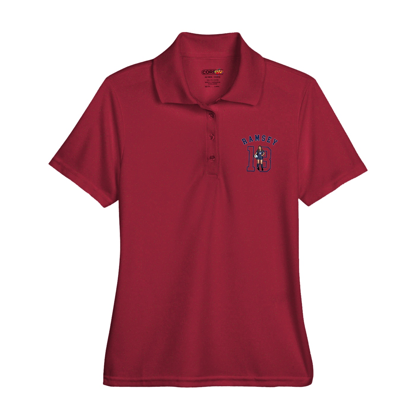 Womens Performance Polo — Shirsey Arch in Red